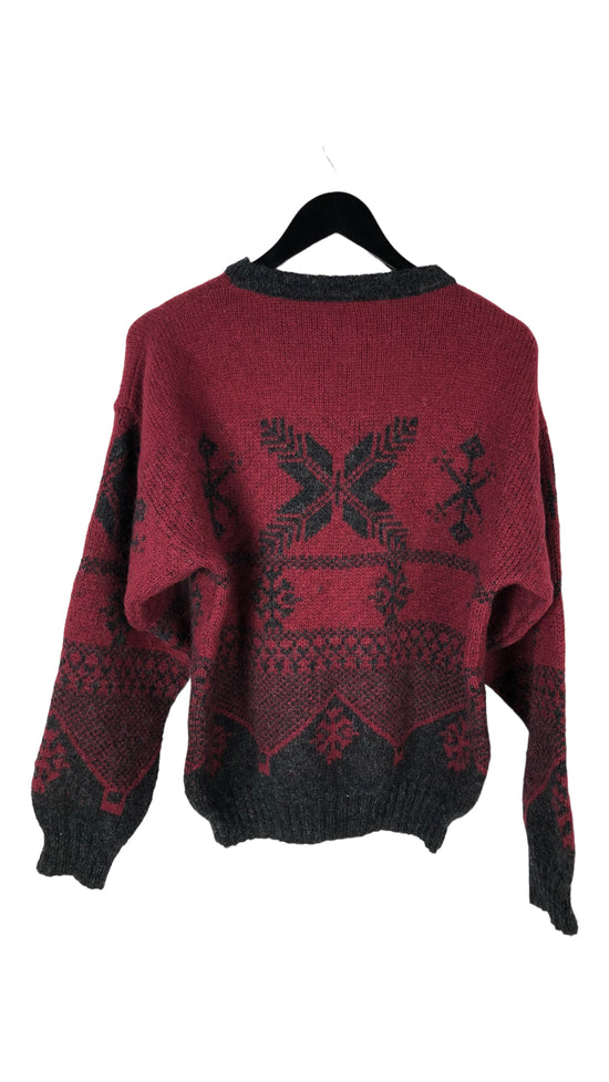 VTG Woolrich Red Knit Sweater Sz M