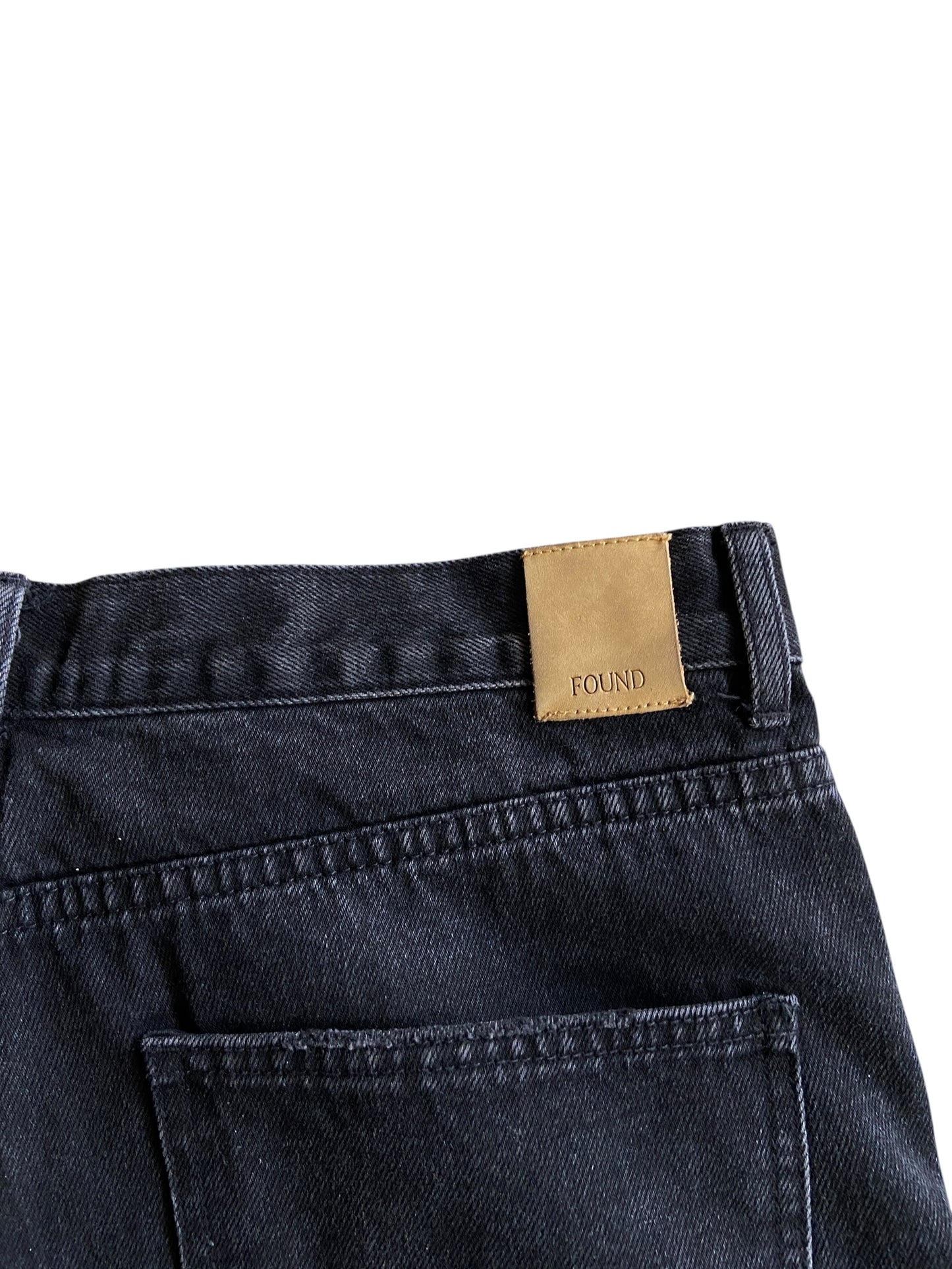 Found Black Denim Baggy Jeans Sz 33x31
