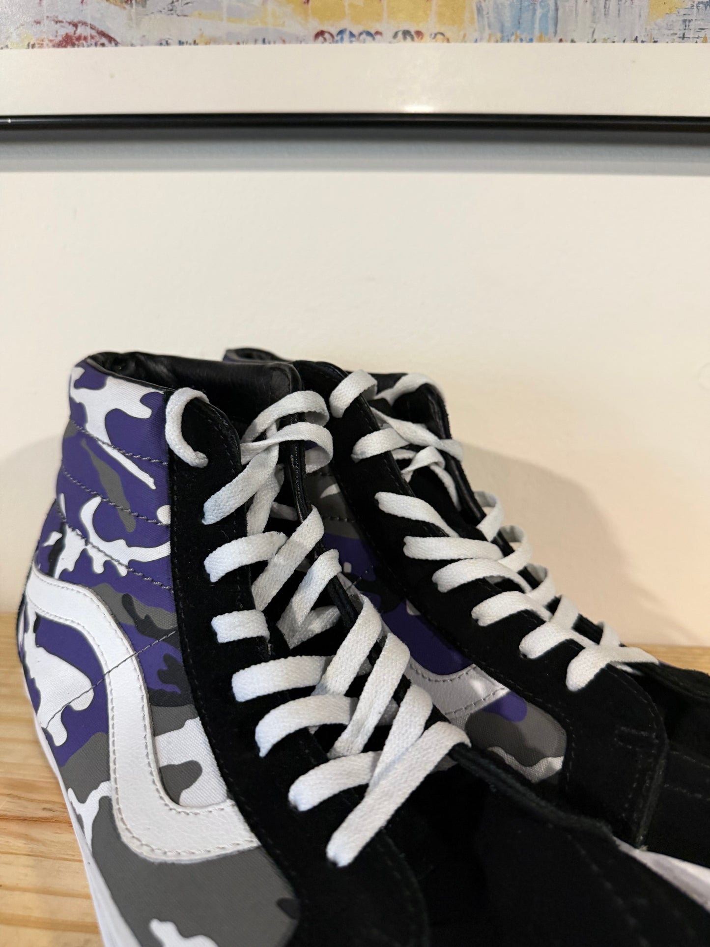 Vans SK8-Hi Top Pop Camo Heliotrope Purple Black Sz 13M/14.5W