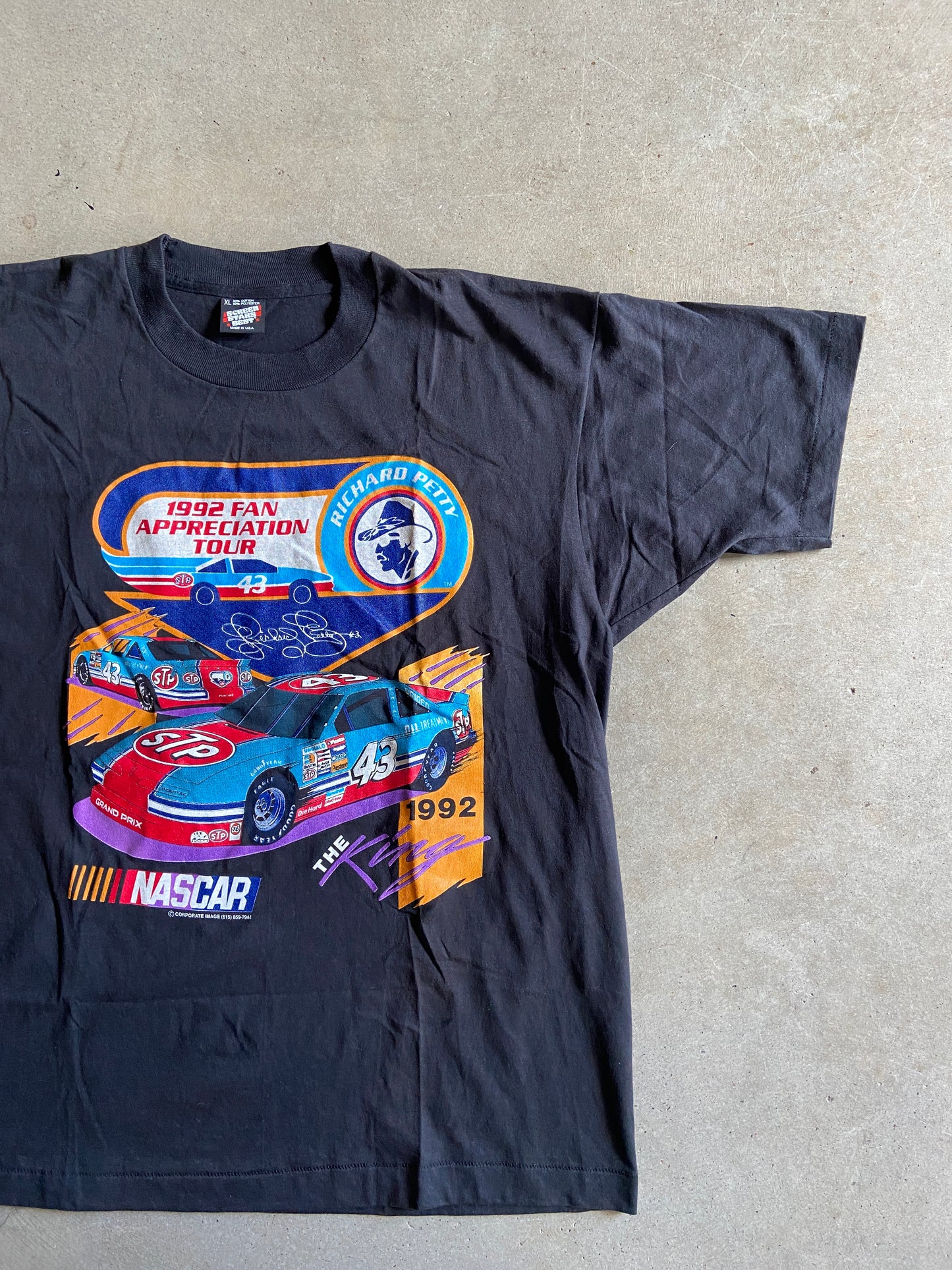 VTG Richard Petty 1992 Fan Appreciation Tour Nascar Tee Sz XL