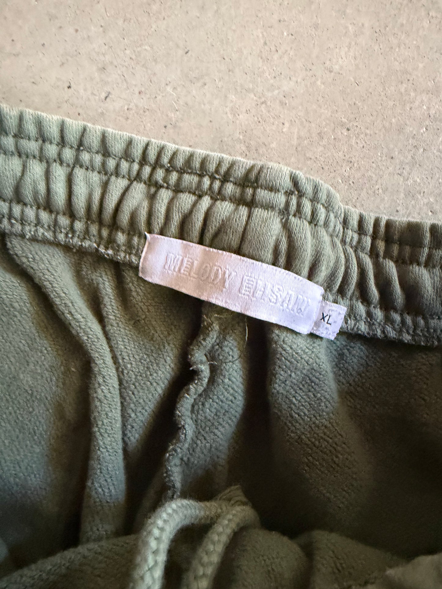 Melody Ehsani Faded Green Sweatpants Sz XL