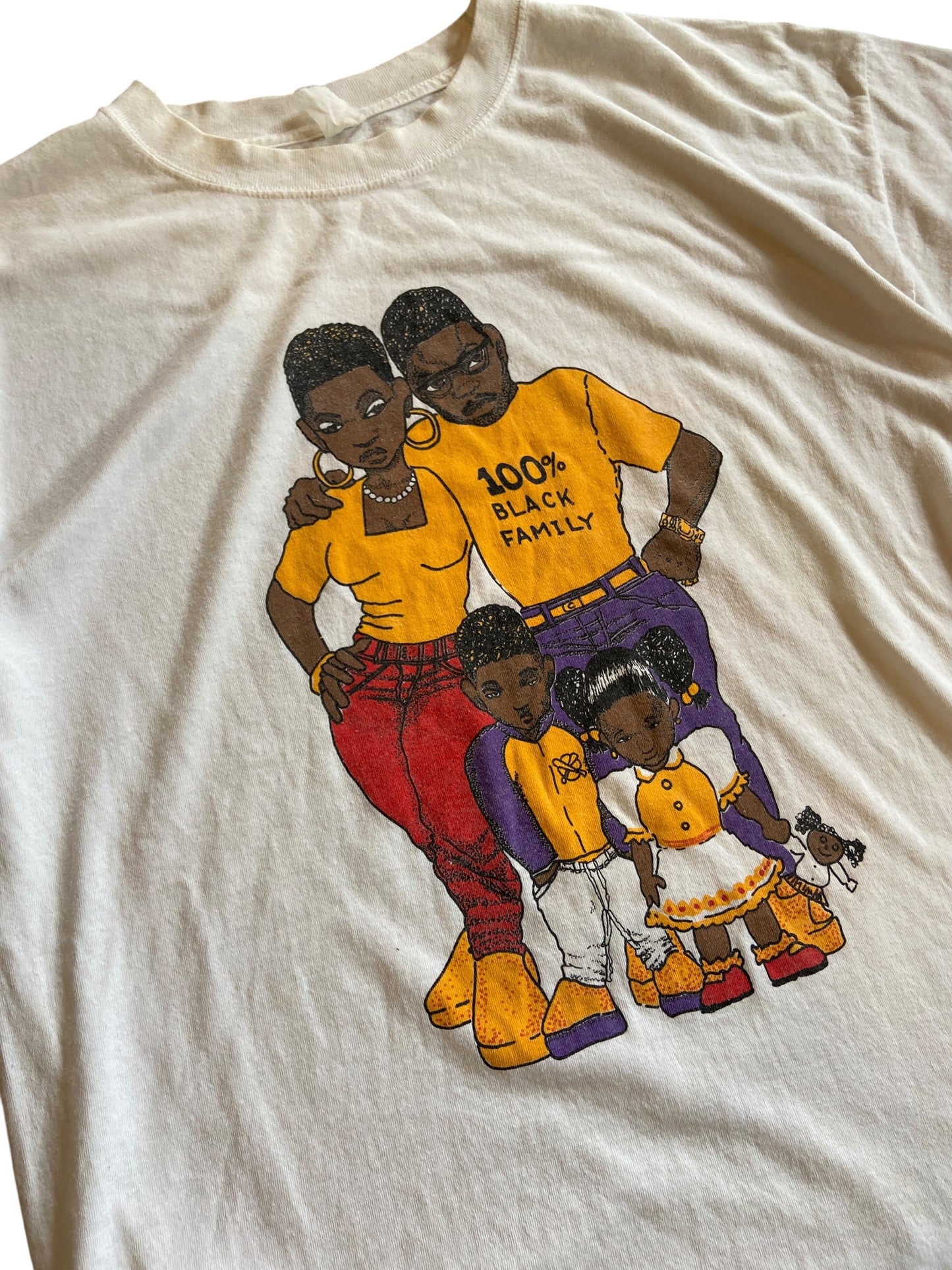 100% Black Family Afrocentric Tee Sz XL