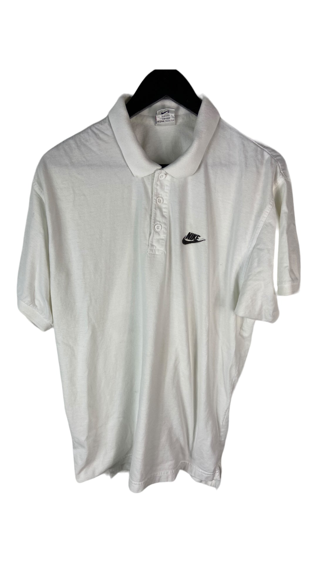 VTG 90s White Nike Polo Shirt Sz Med