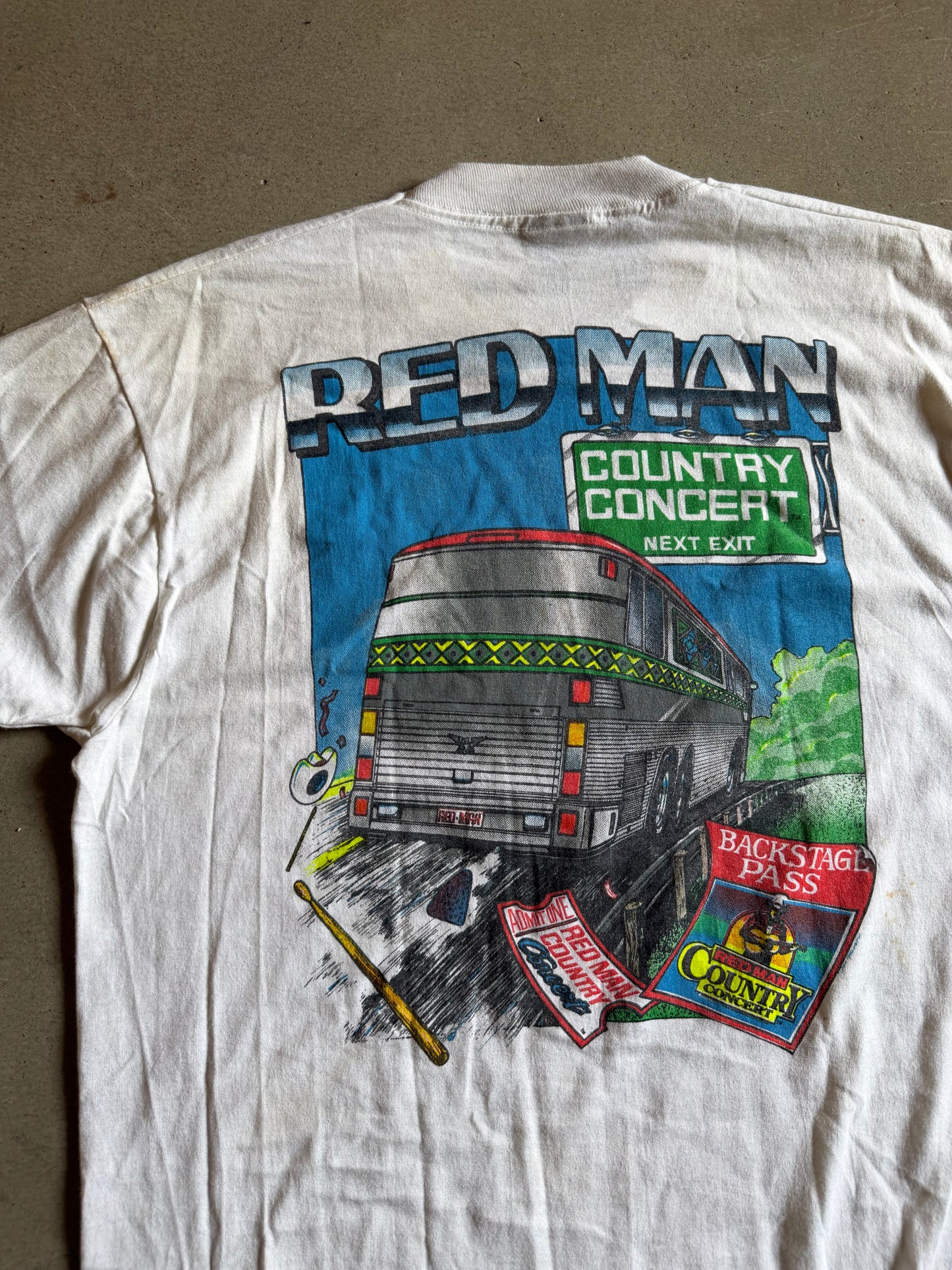 VTG Redman Country Concert Tour Bus Tee Sz L