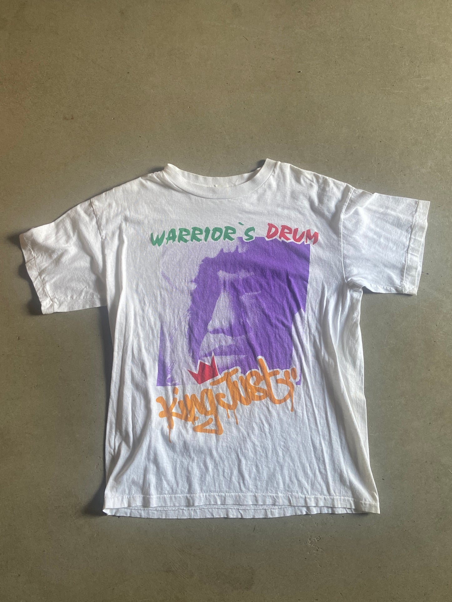 1990’s Vintage King Just Warriors Drum Rap Tee Sz L
