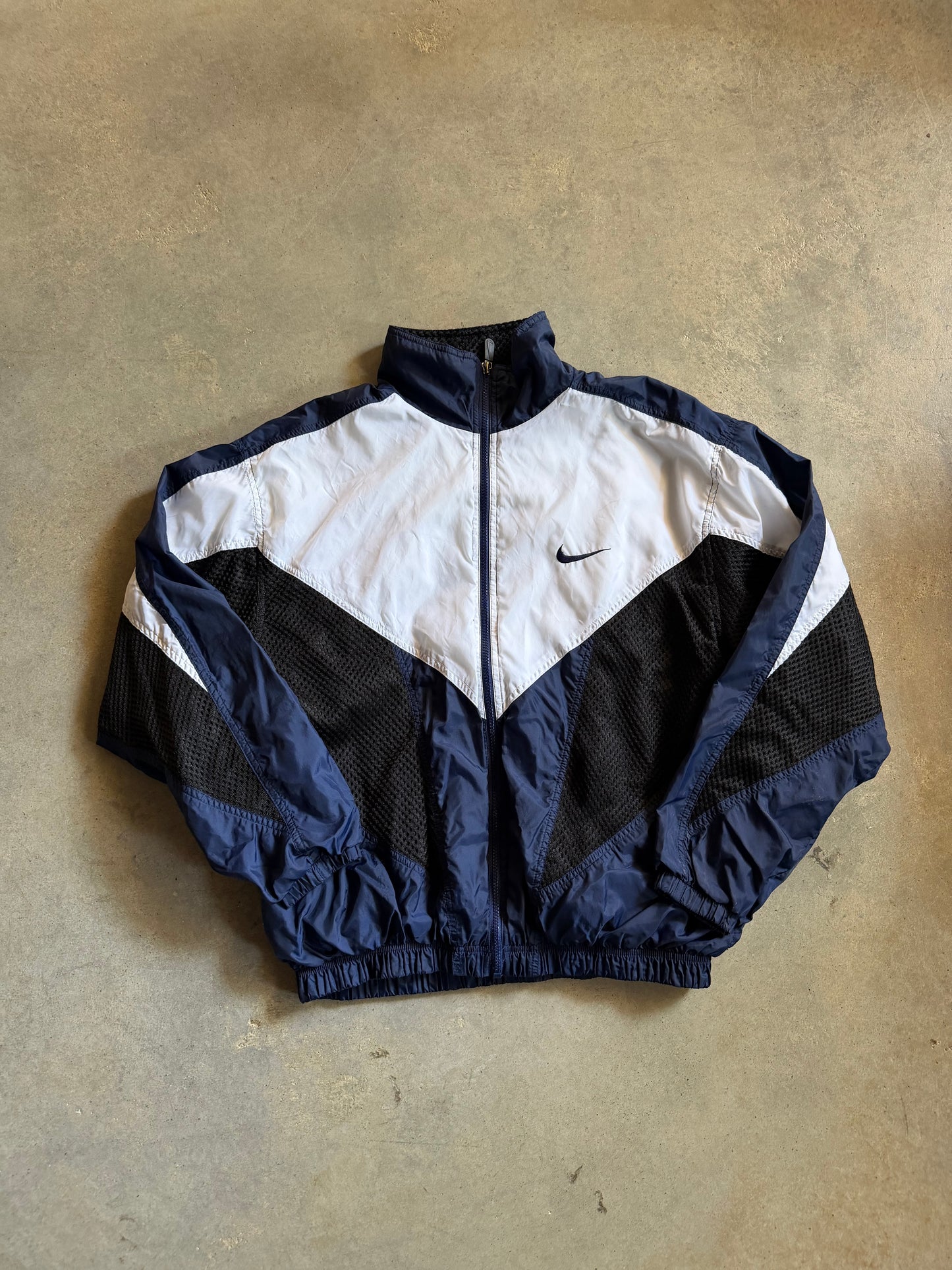 VTG Nike Navy Blue Net Windbreaker Sz L