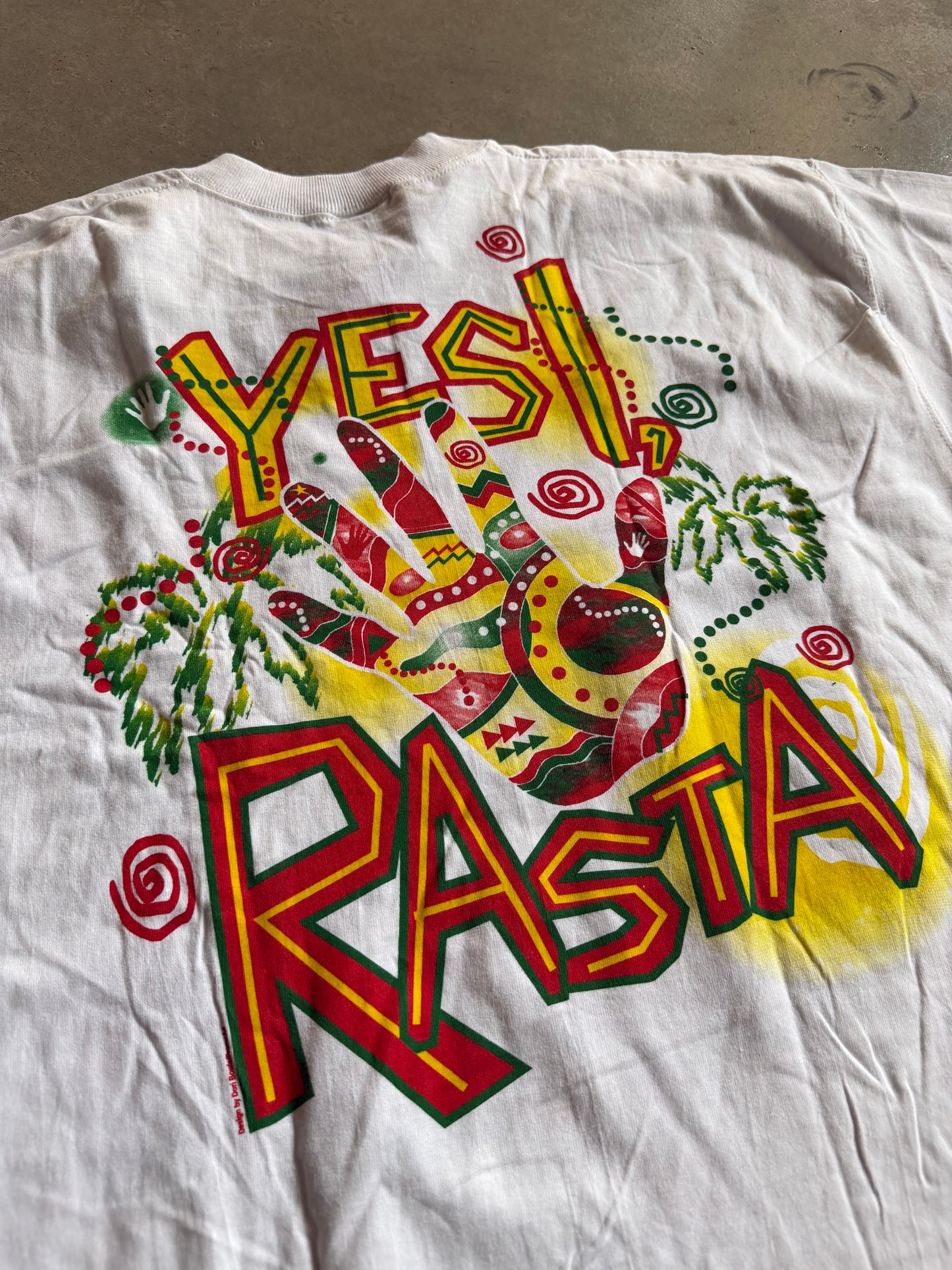 VTG 1996 Reggae Fest World Party Festival White Tee Sz XL