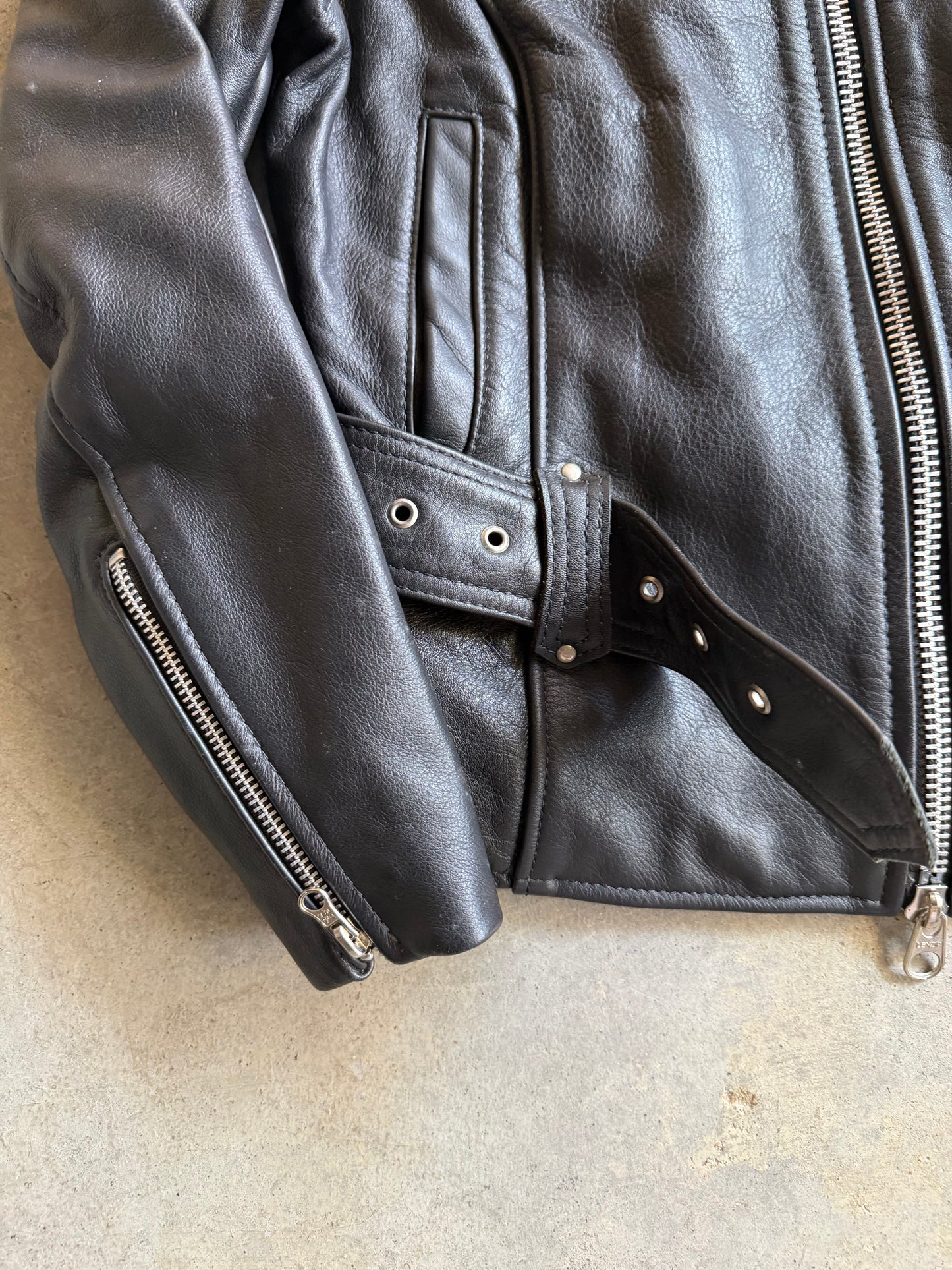 Vanson Medium Weight Women's Black Leather Jacket Sz M