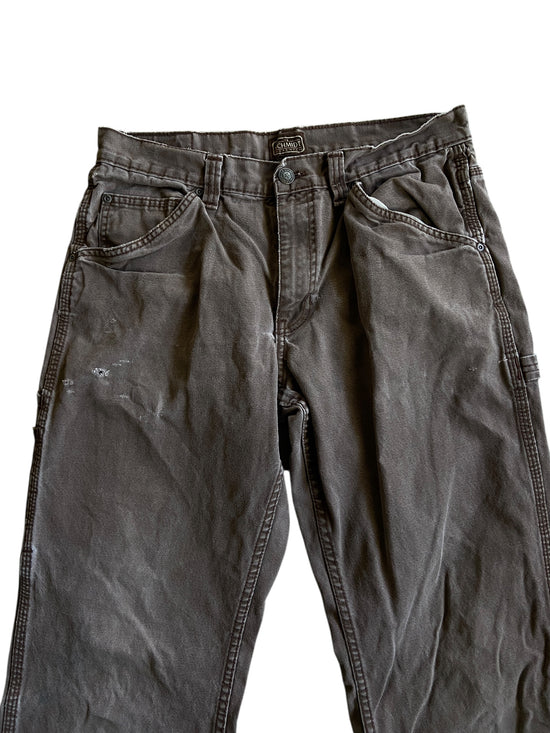 Y2K Faded Brown C.E Schmidt Carpenter Jeans Sz 34x34