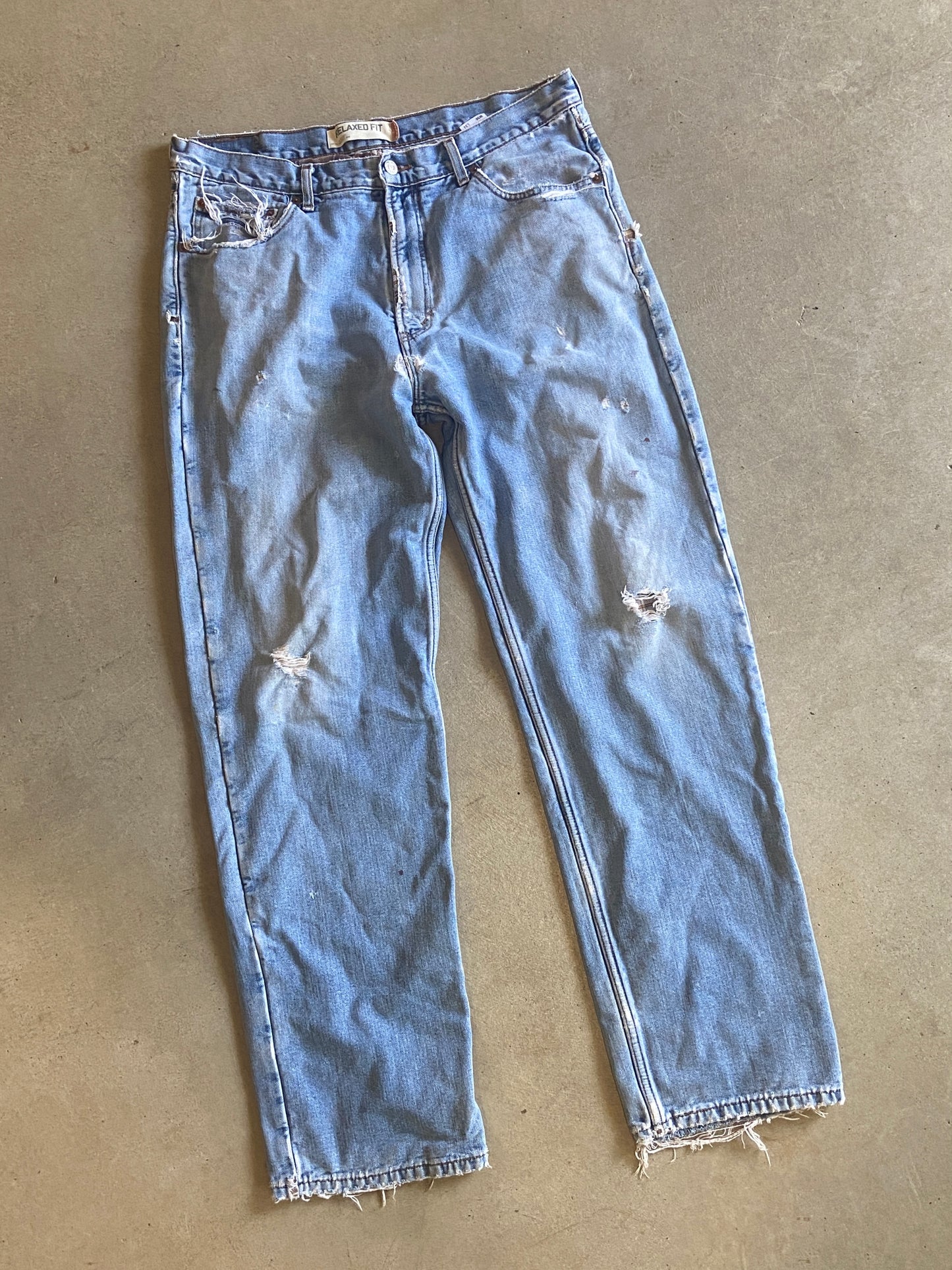 Levi’s 550 Flannel Lined Light Wash Jeans Sz 36x34