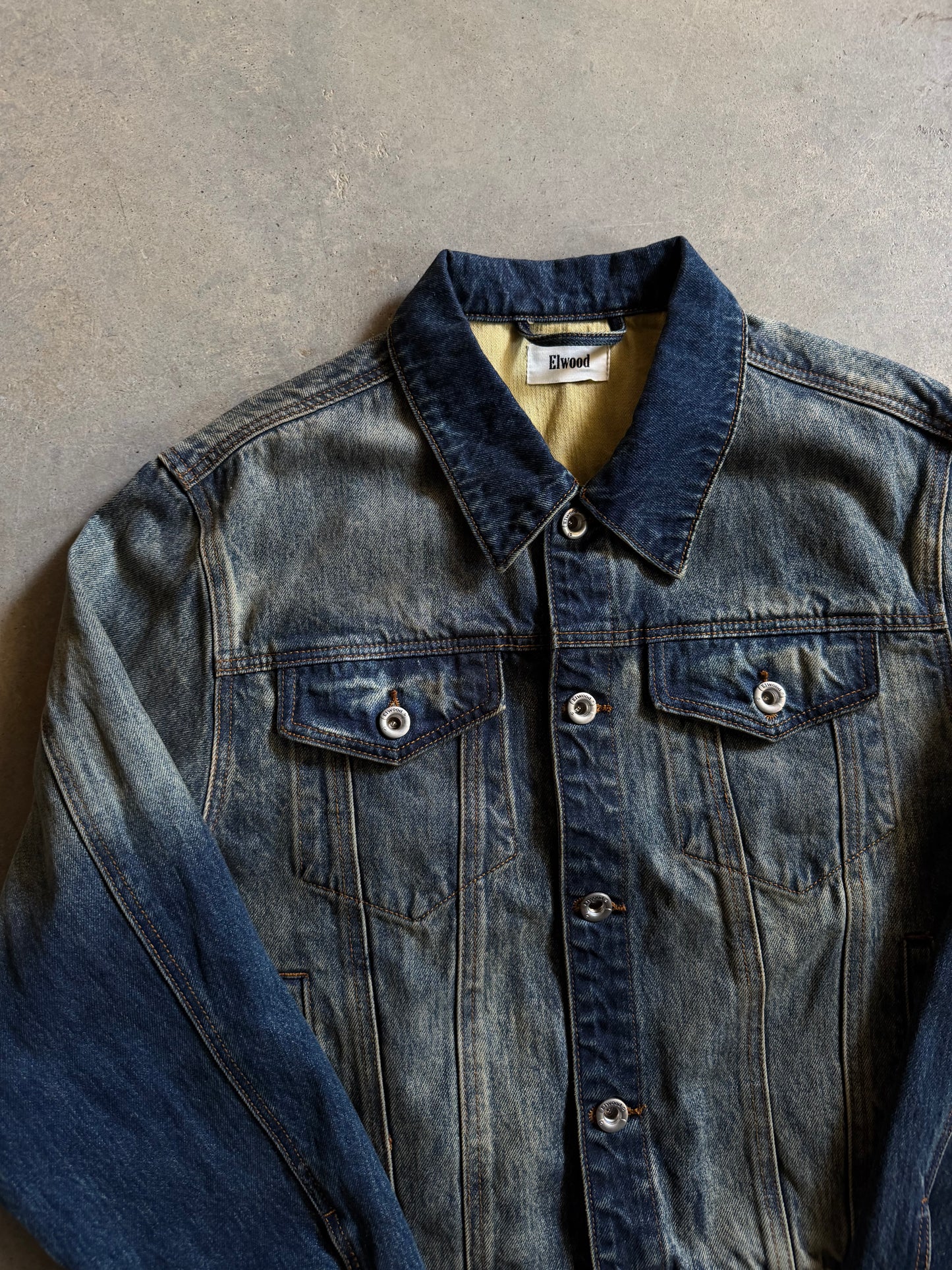 Elwood Faded Denim Jacket Sz M