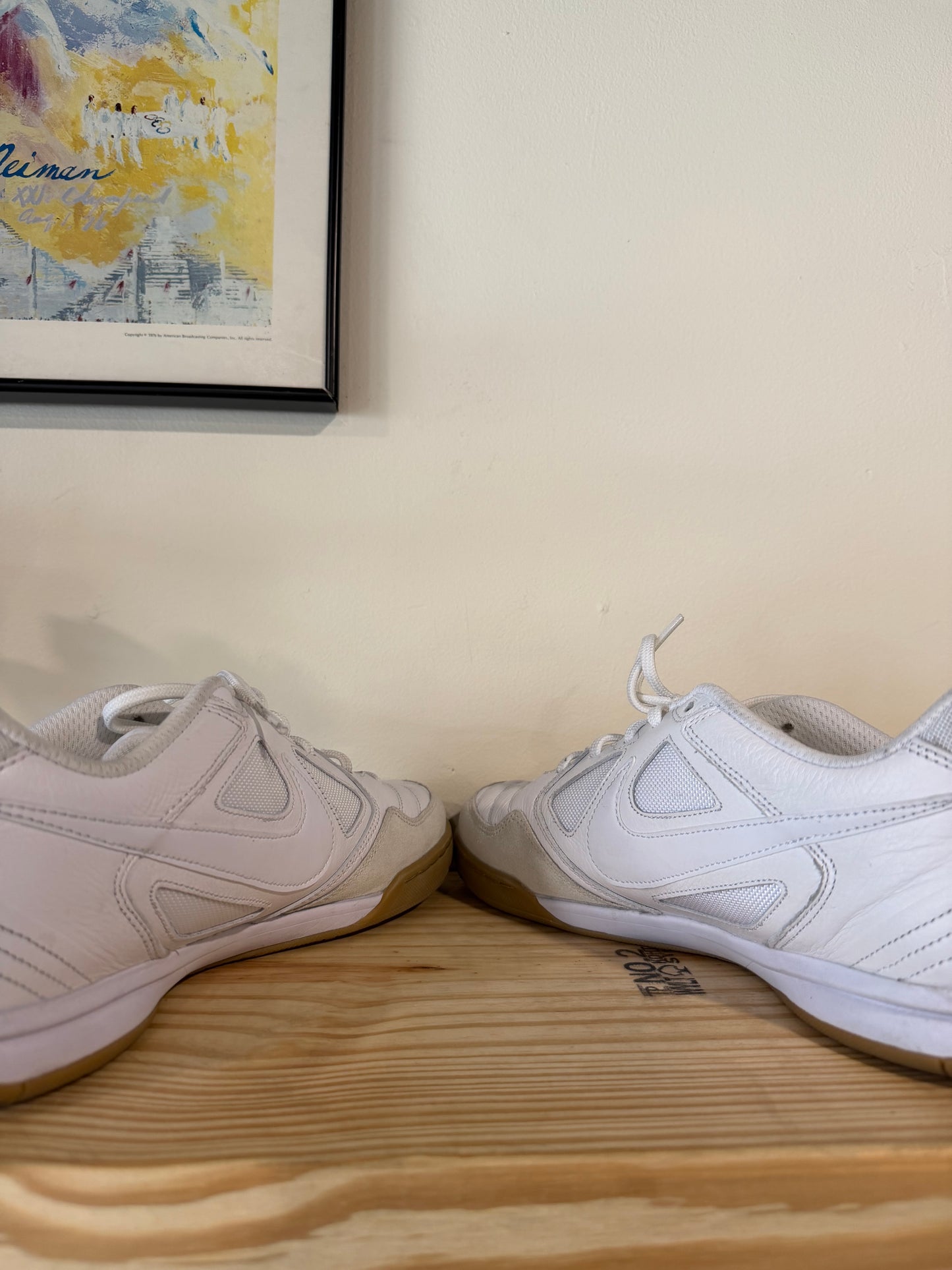 Preowned Nike Gato White/White/Gum Light Brown Sz 11.5M/13W