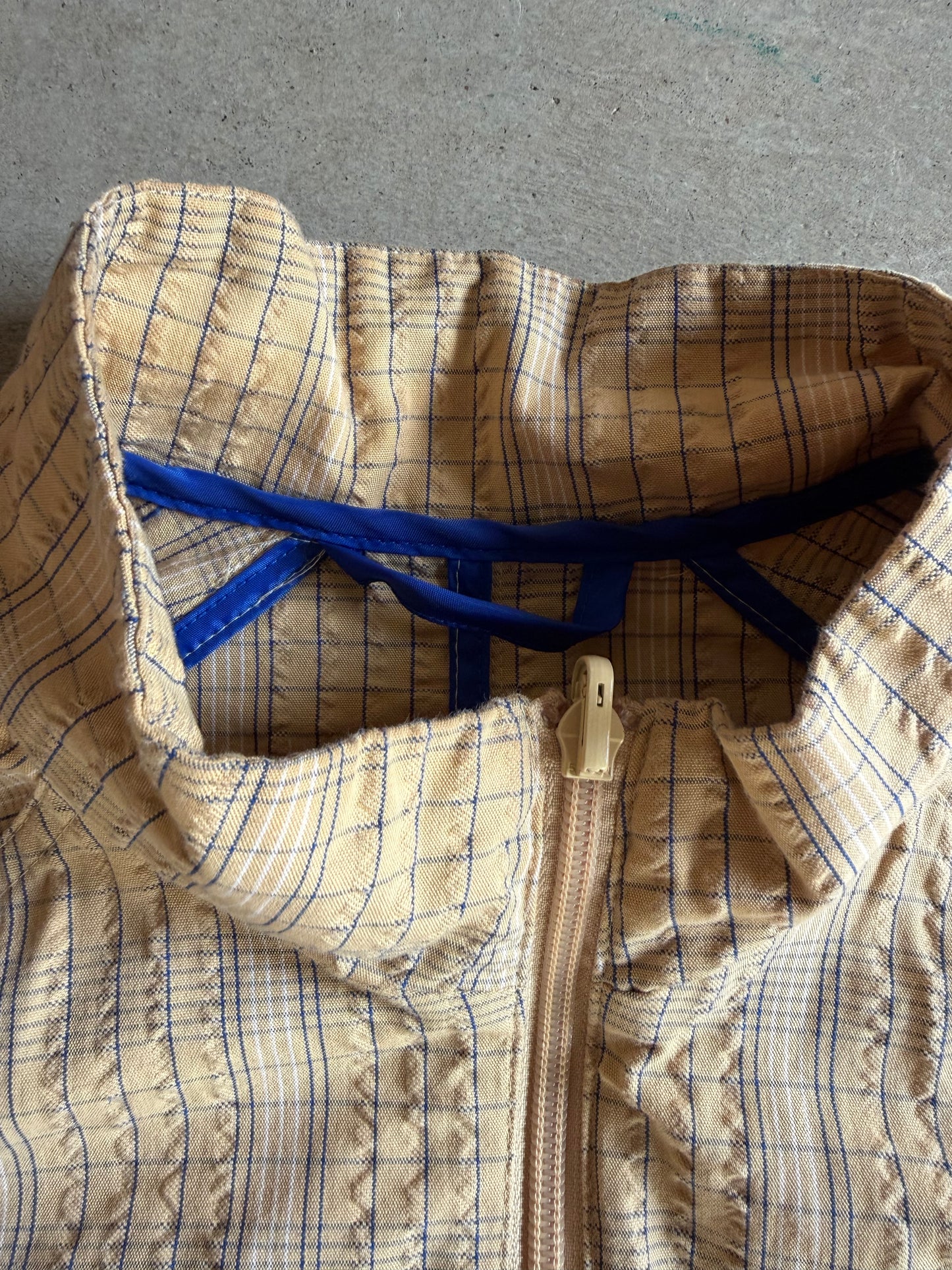 Adidas Checkered Bomber Jacket Sz M/L