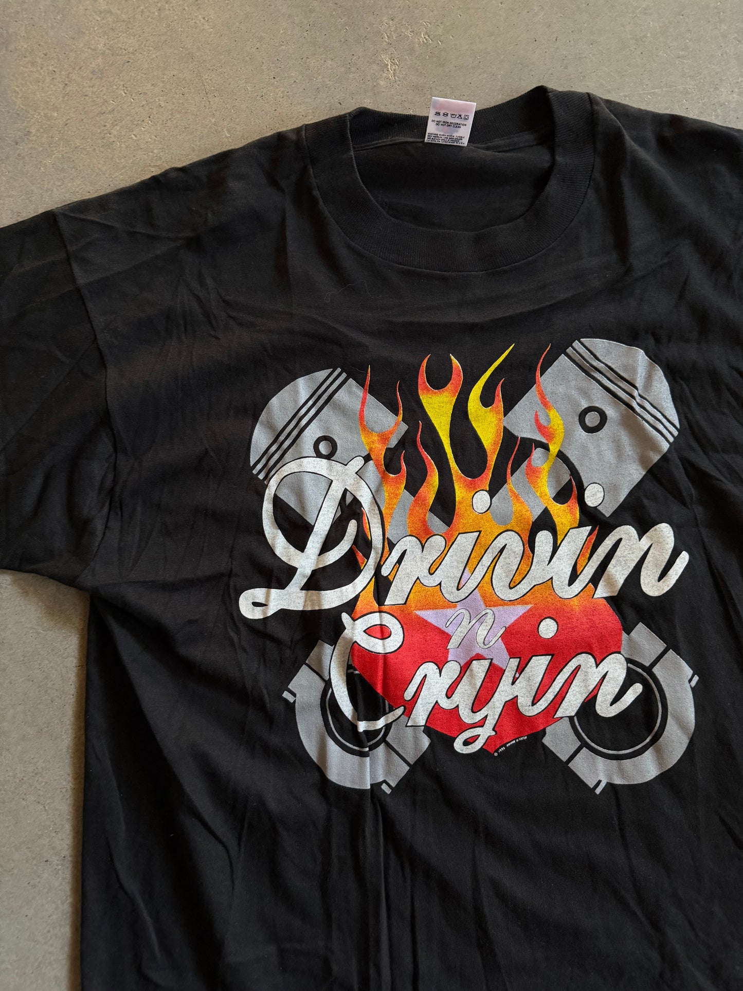 VTG Drivin N Cryin Smoke Tour Tee Sz XL