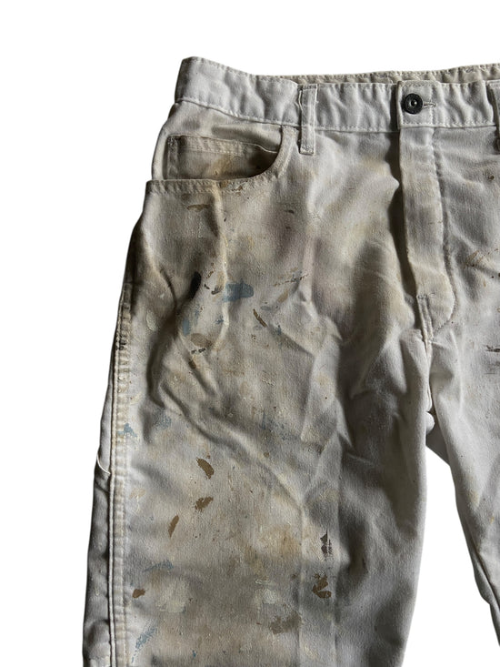 VTG Dickies Light Blue/Gray Paint Splash Pants Sz 33x32