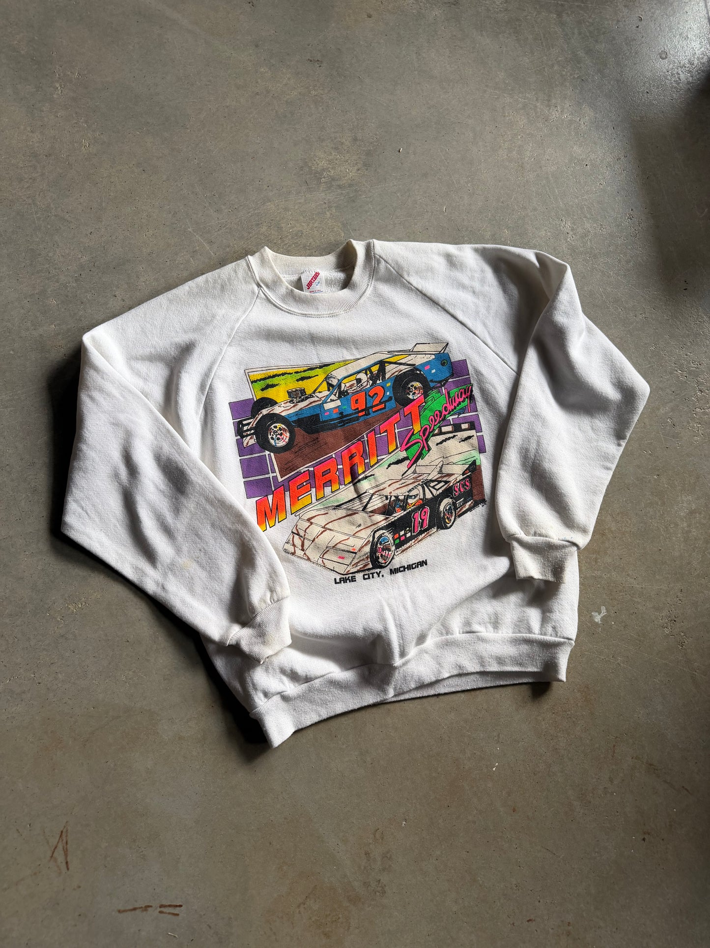 VTG Dirt Track Racing Sweater Sz M