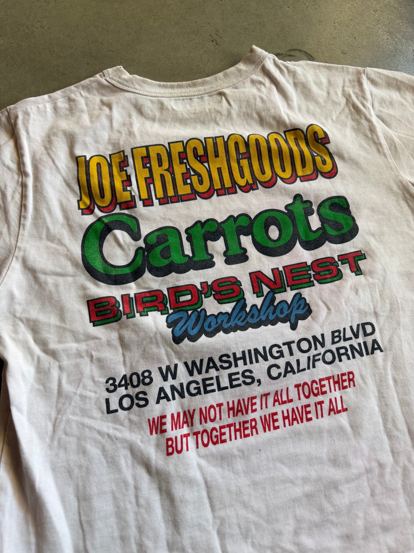 Joe Freshgoods Carrots Bird's Nest Tee Sz M
