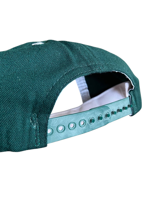 VTG 90s New Era Blank Spartan Green Snapback Hat