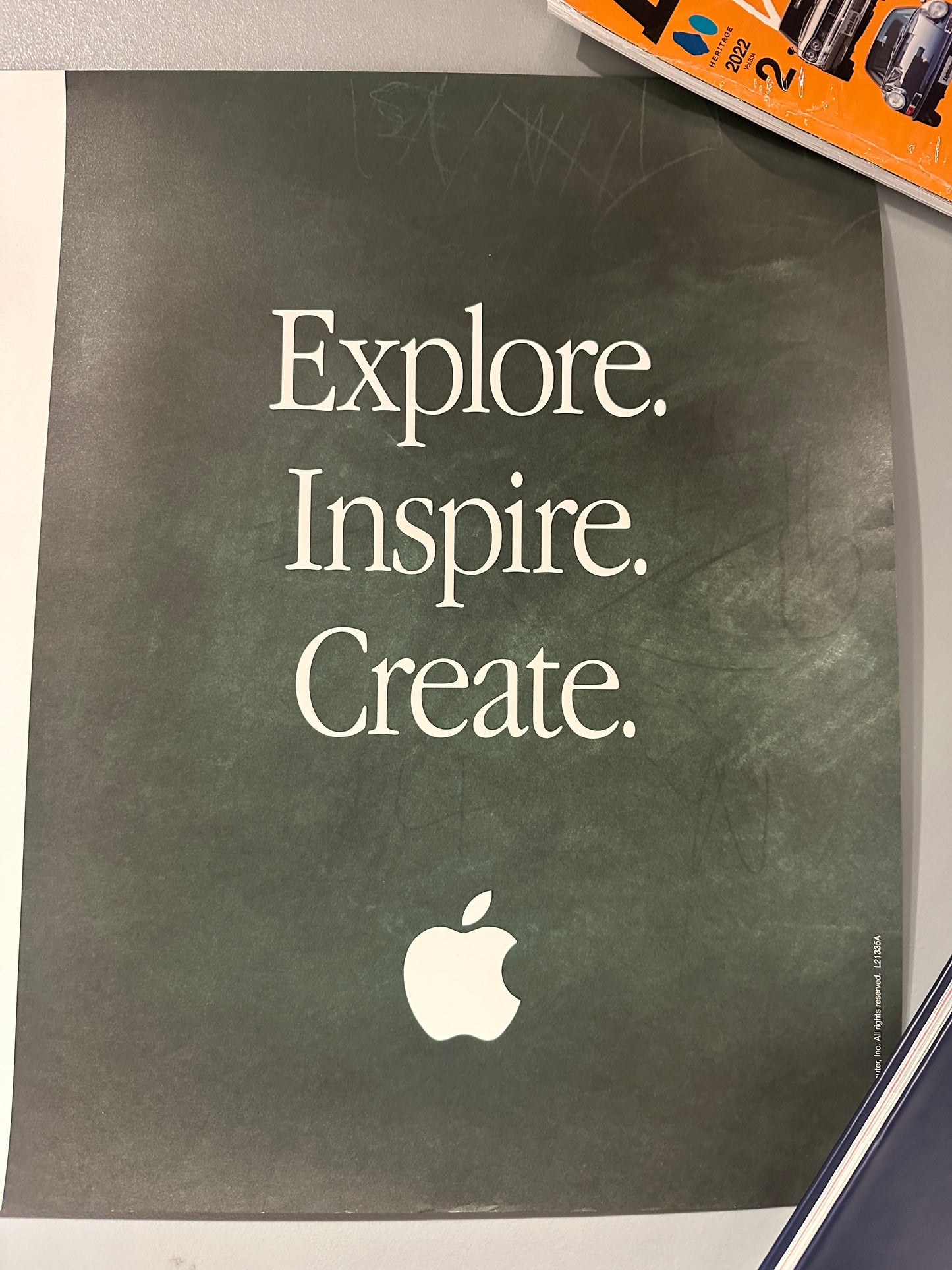 Vintage 2002 Apple Computers IBook Explore Inspire Create Promo Poster 16.5”x36.5”