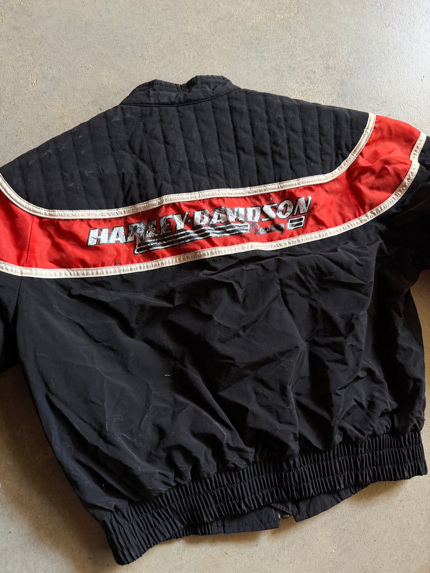 VTG Harley Davidson Orange/Black Jacket Sz Youth XL