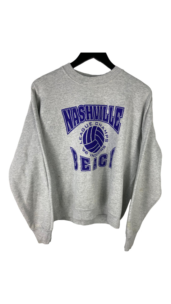 Load image into Gallery viewer, VTG &amp;#39;96 Nashville Beach Volleyball Sweater Sz L
