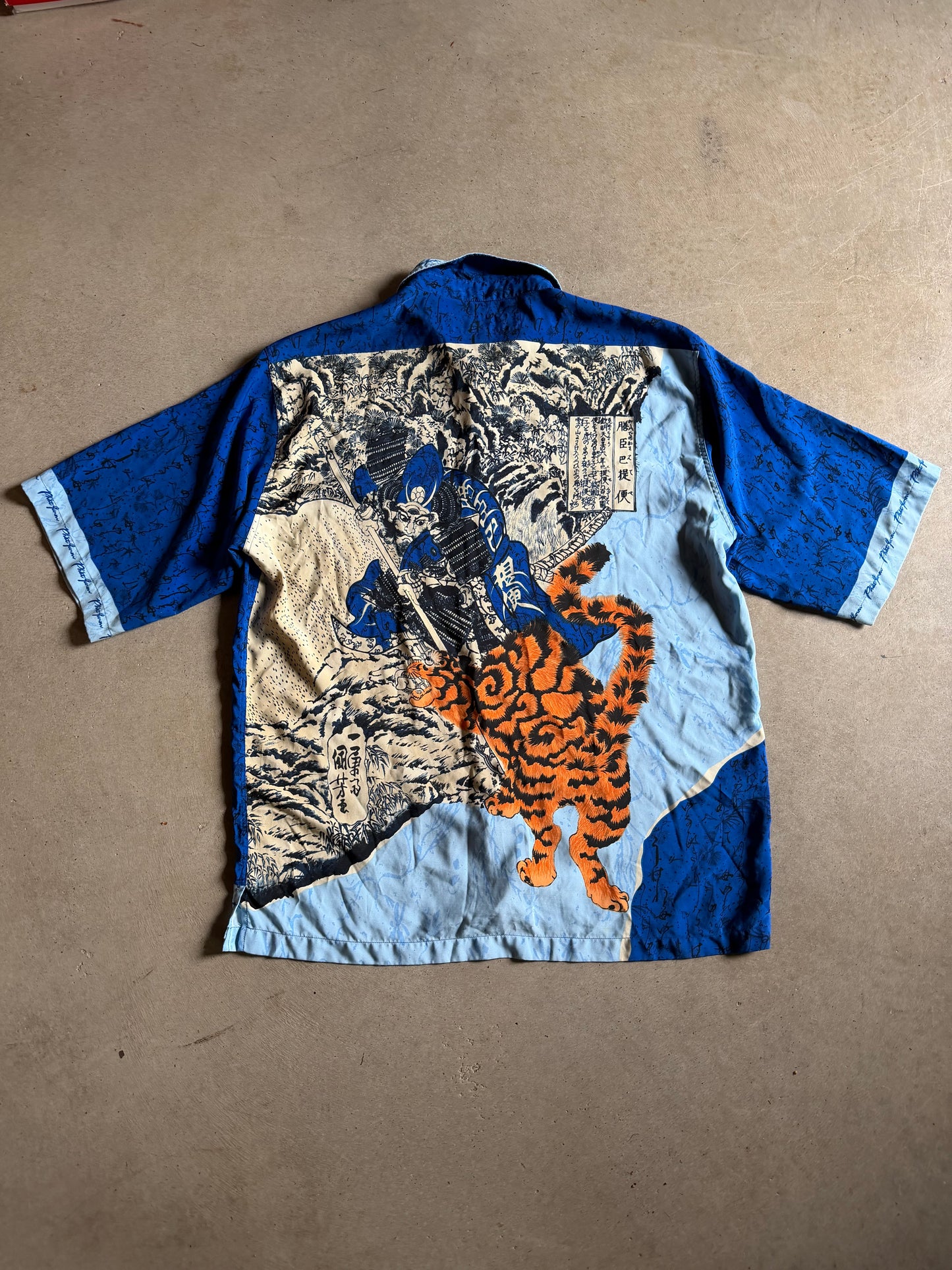 Phat Farm Samurai Tiger Button Down Shirt Sz 2XL