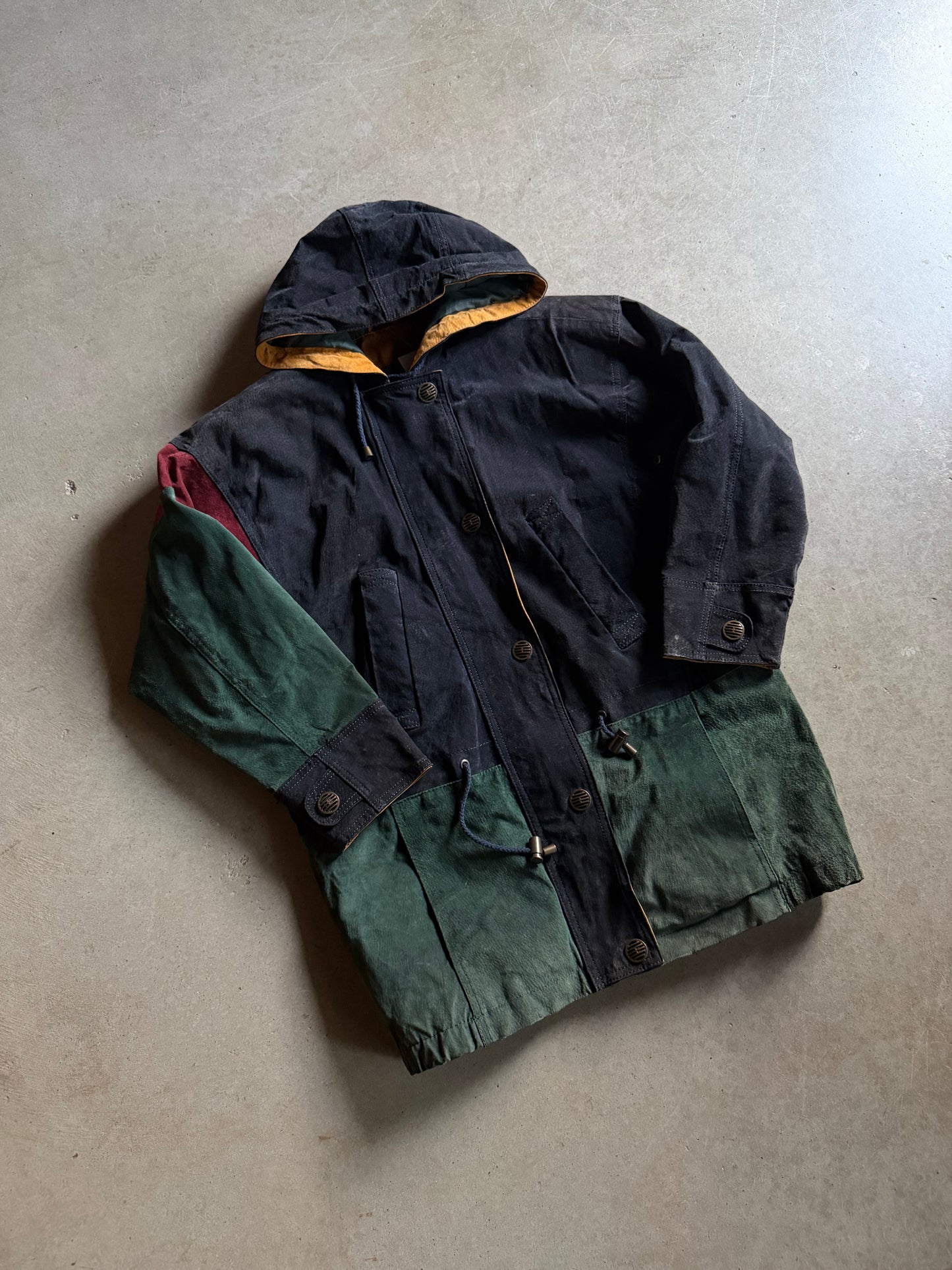 Otello Pelle Suede Hooded Jacket Sz S