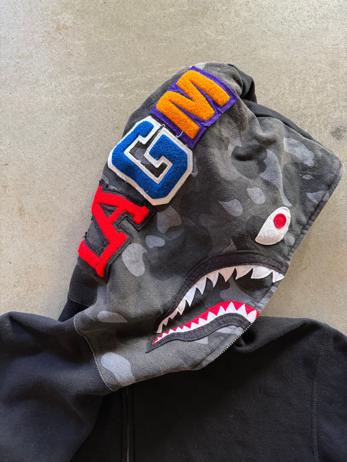 Bape x Stampd Bondage Shark Hoodie Sz L