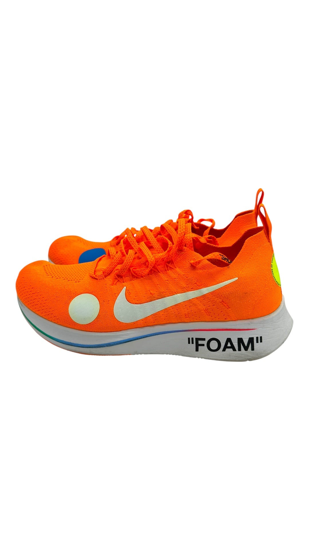 Preowned Nike Zoom Fly Mercurial Off-White Total Orange Sz 11M AO2115-800