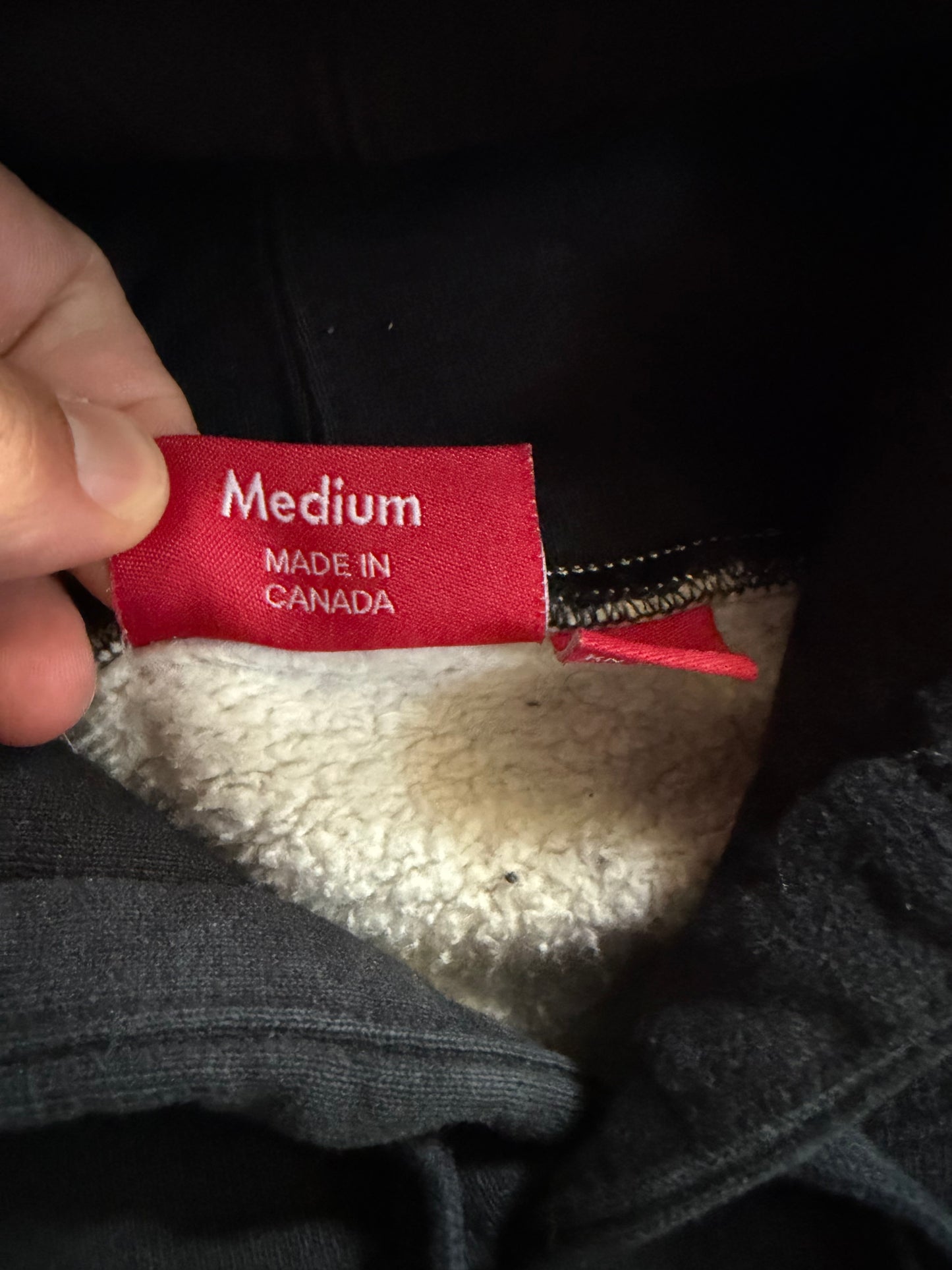 Supreme Two Tone Big S Embroidered Hoodie Sz M