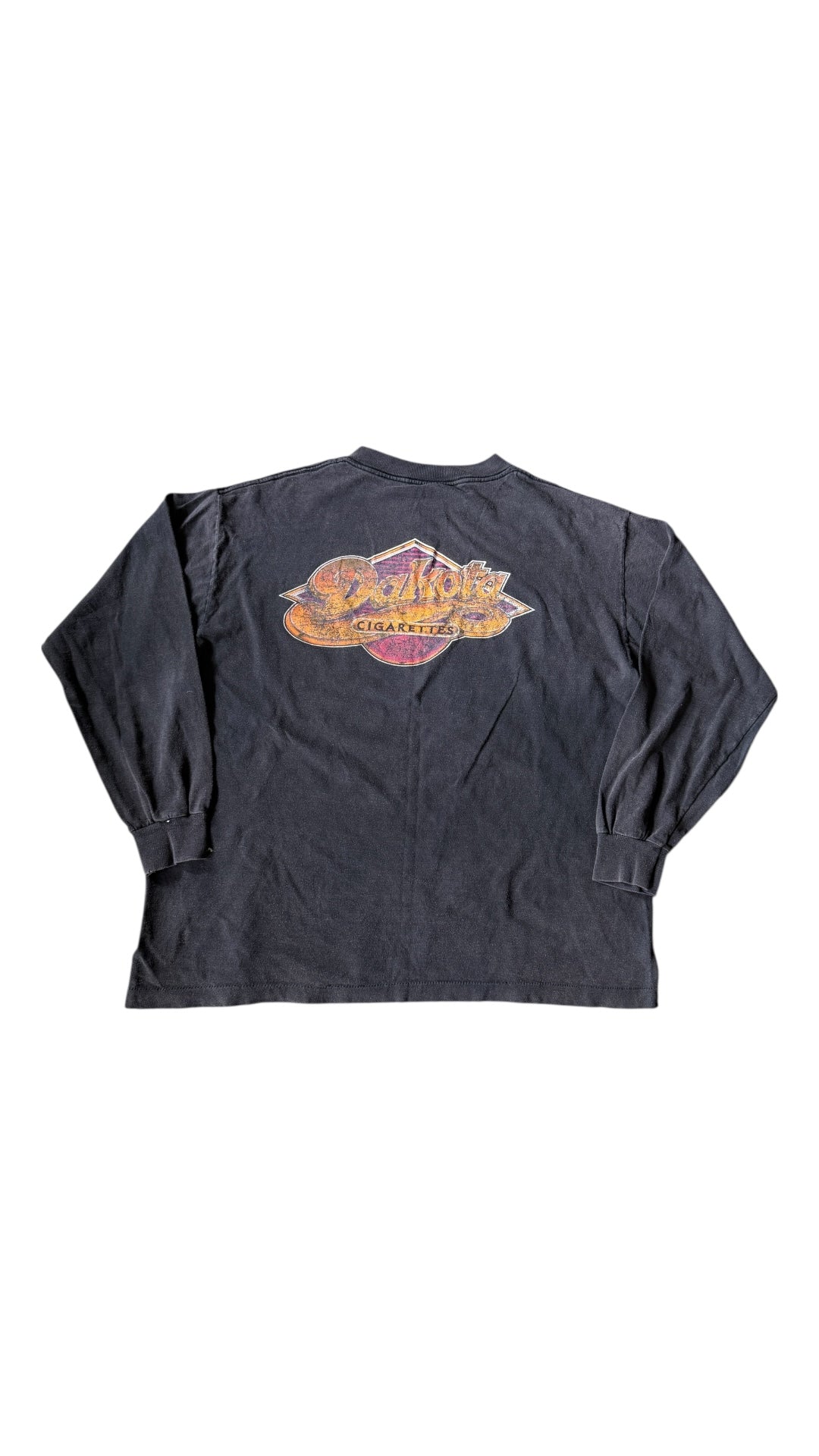 VTG Dakota Cigarettes Boxy Pocket L/S Tee Sz XL
