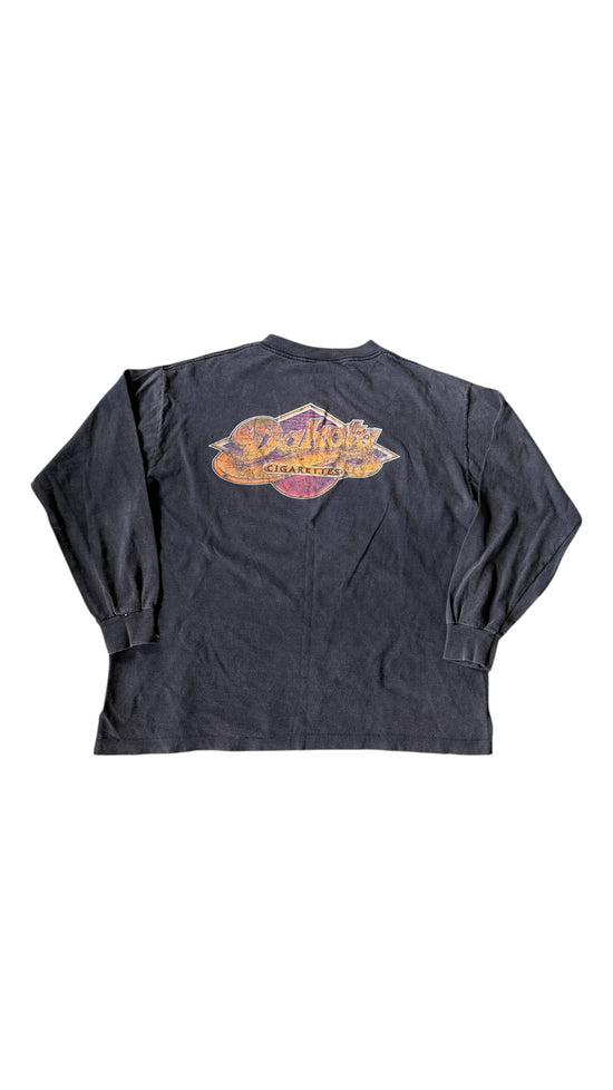 VTG Dakota Cigarettes Boxy Pocket L/S Tee Sz XL