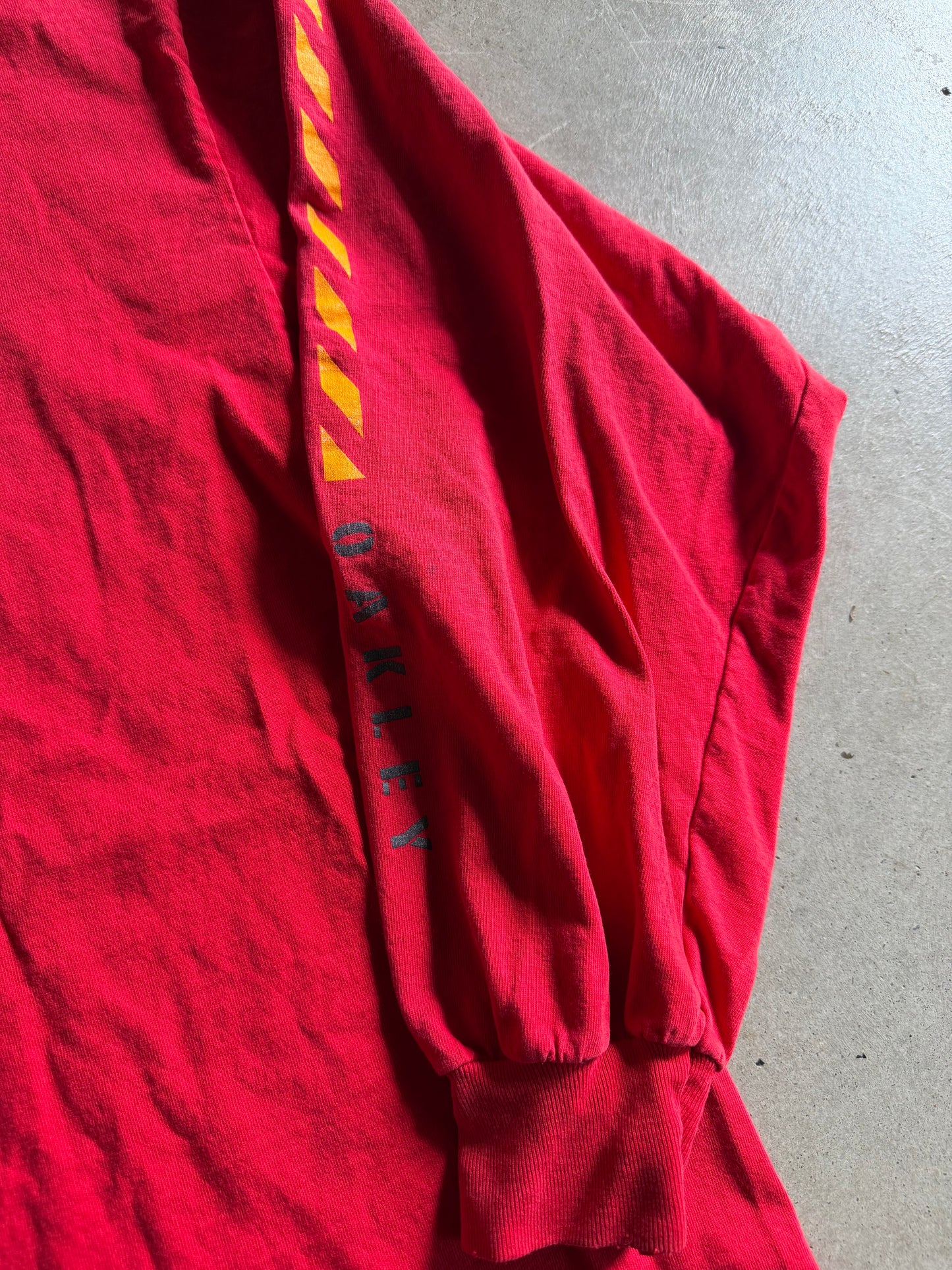 Y2K Oakley Red Triangle LS Tee Sz 2XL