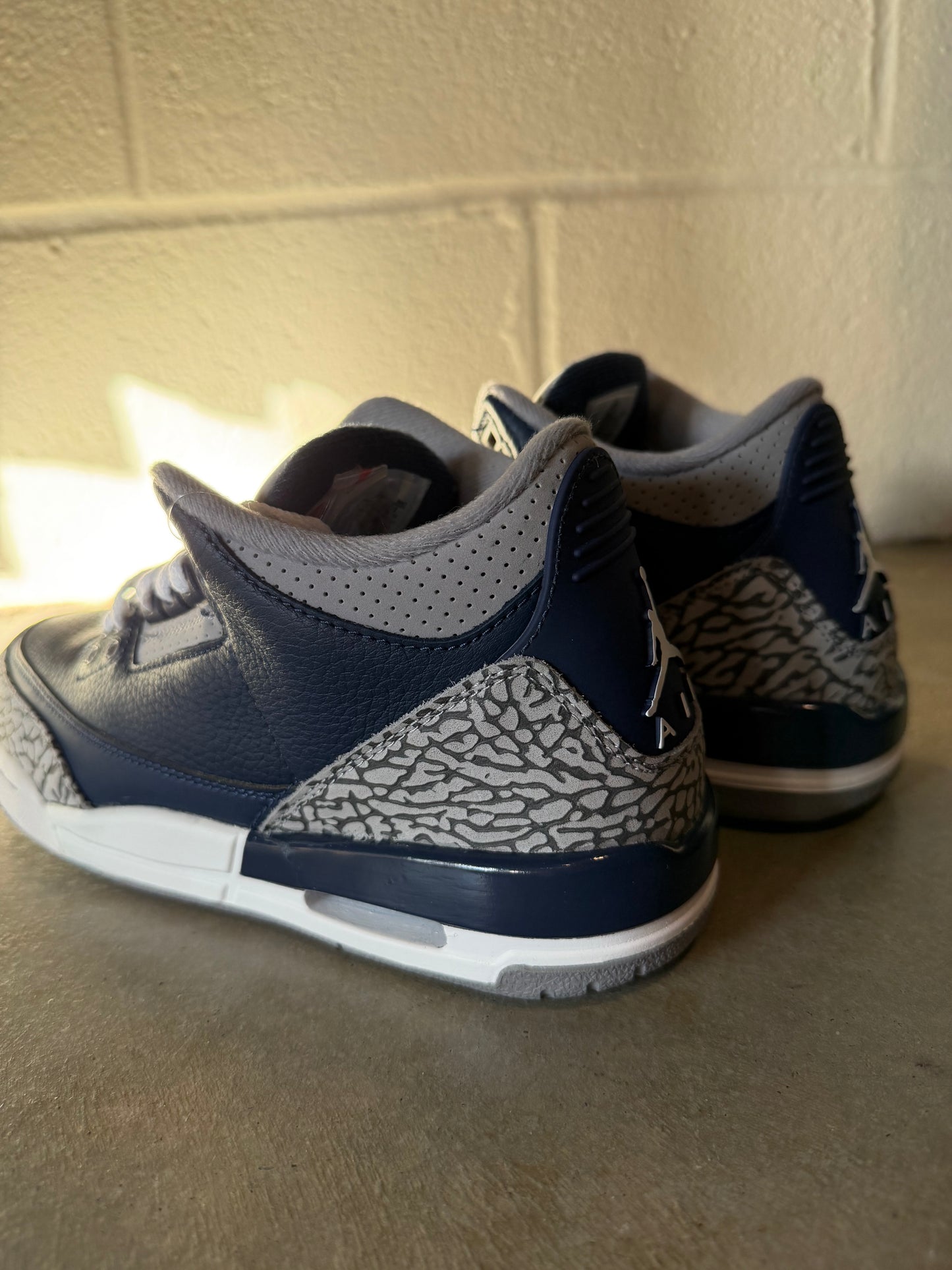 Preowned Air Jordan 3 Retro GS 'Georgetown' Sz 7y