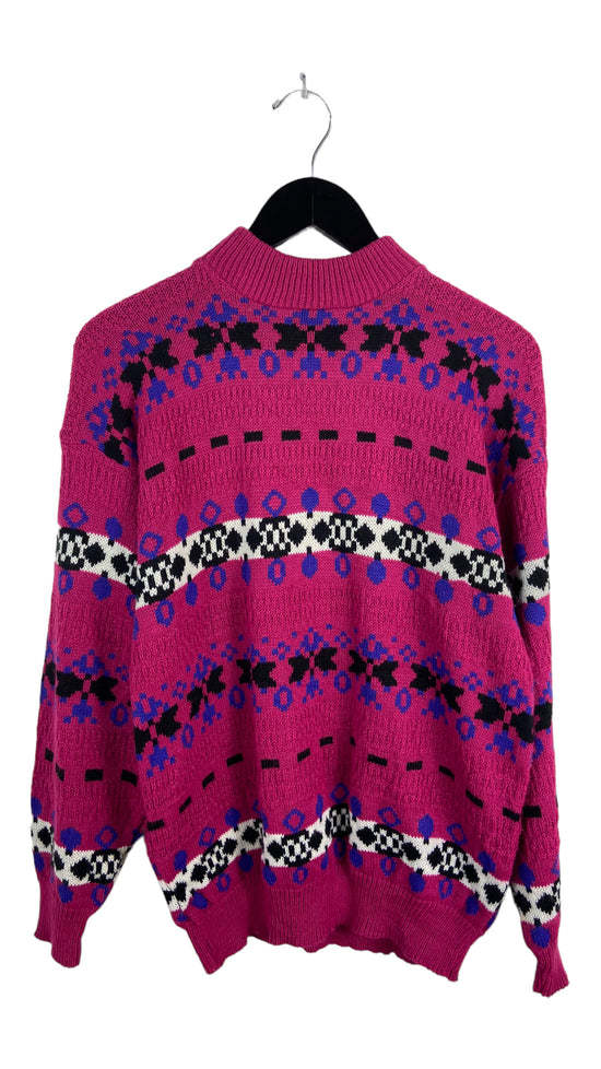 VTG Pink Jamenitz Acrylic Sweater Sz M