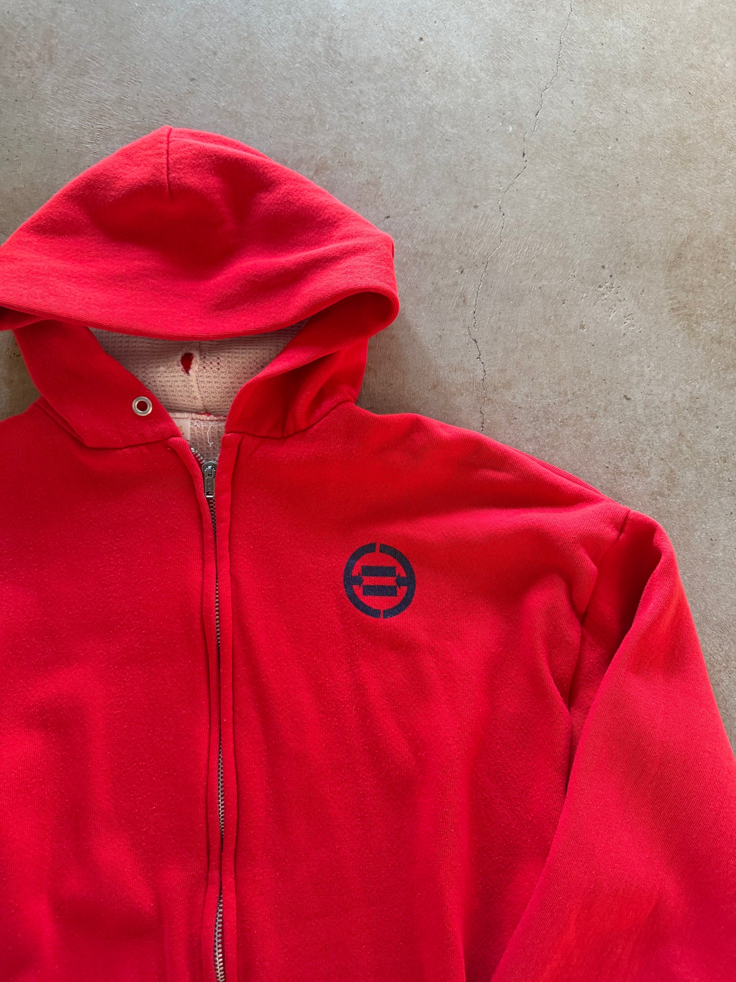 VTG Red Sportswear Zip Up Hoodie Sz M/L