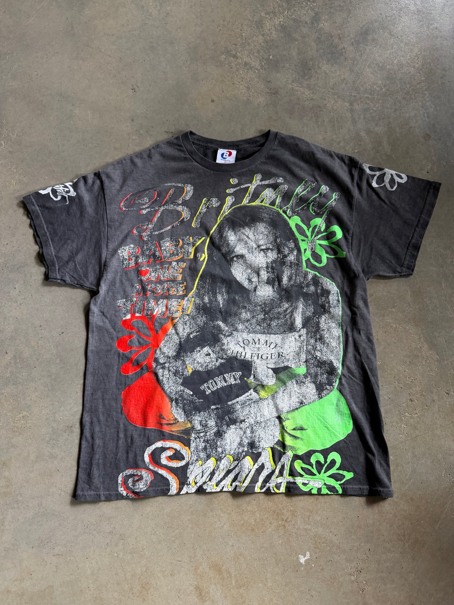 Backstock Co Brittney Spears Faded Distressed Tee Sz XL