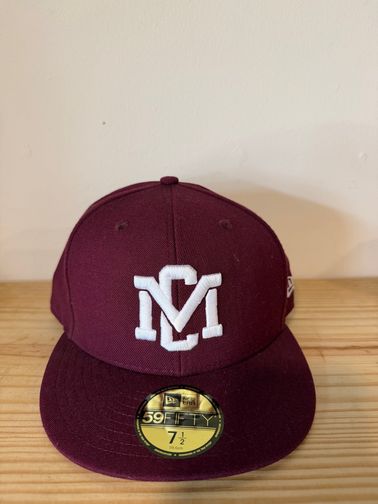 Music City Vintage Anniversary Maroon Fitted Hat Sz 7 1/2