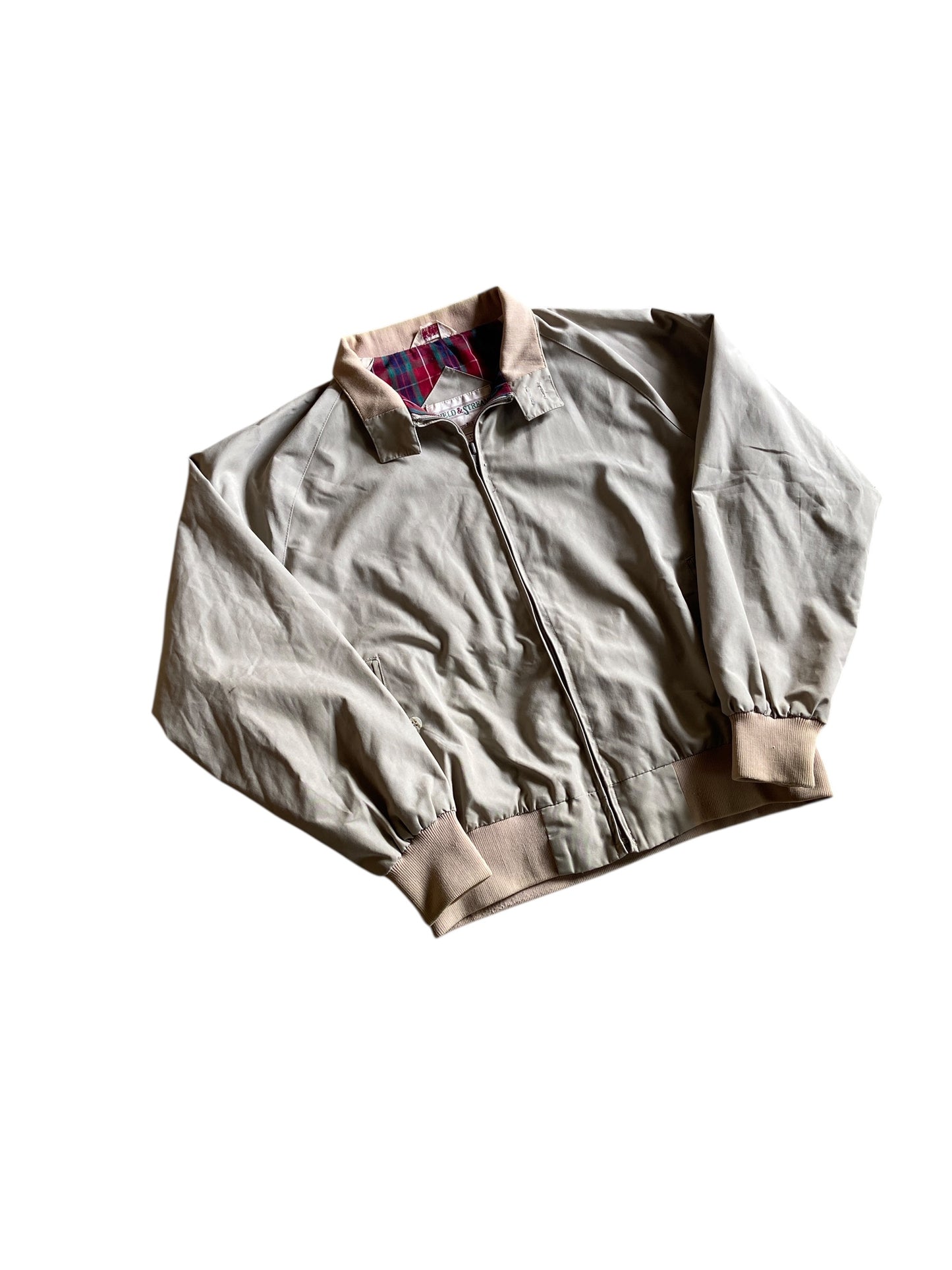 VTG Field & Stream Khaki Harrington Jacket Sz L