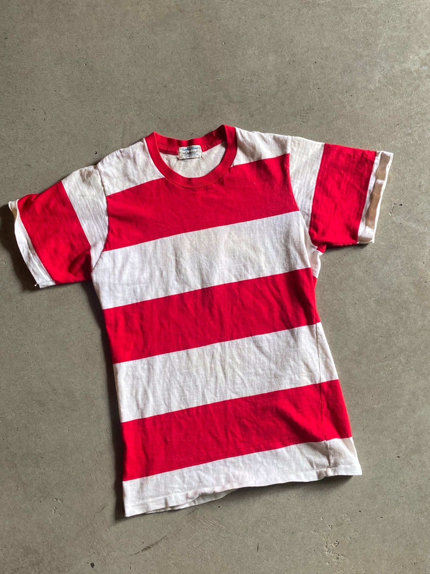 VTG 70s Striped Waldo Surfing Shirt by Campus Tee Sz Small