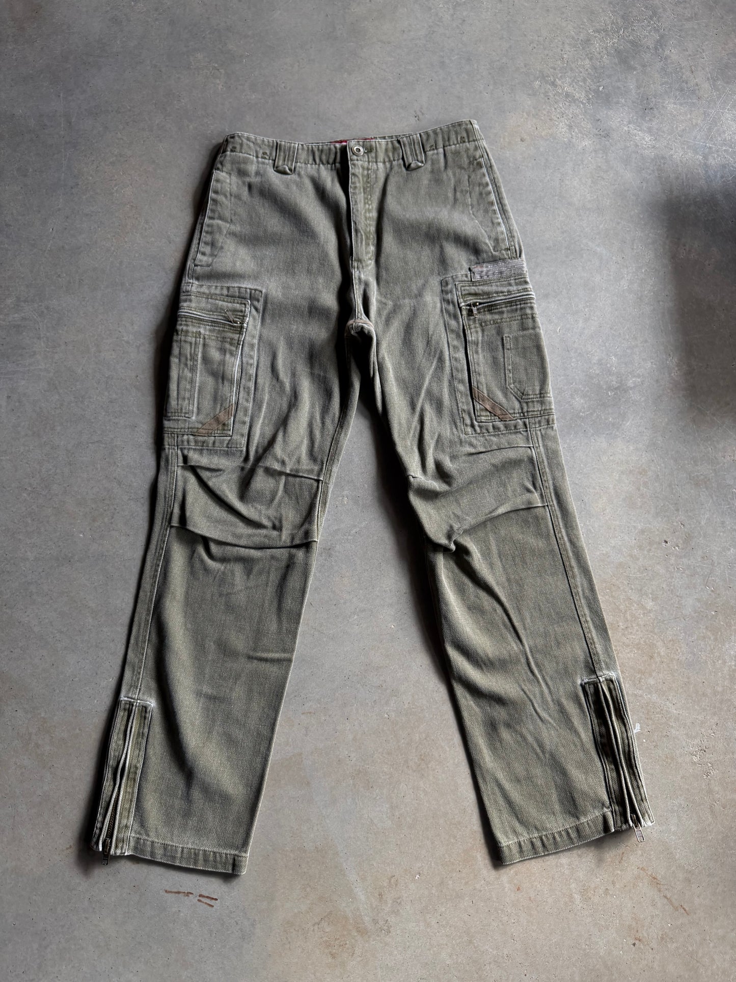 VTG Oakley Tactical Field Gear Zip Flare Pants Sz 34x33