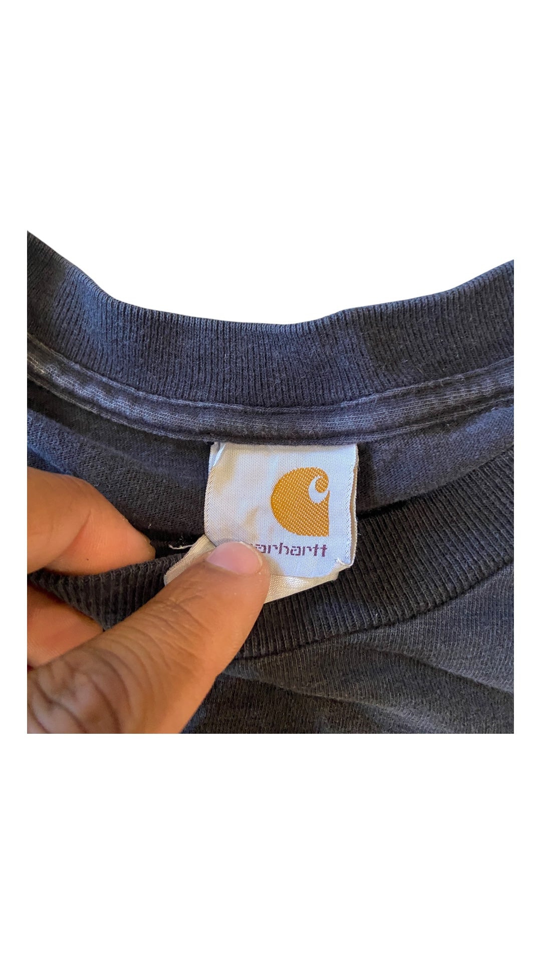 Thrashed Carhartt Pocket L/S Work Tee Sz L