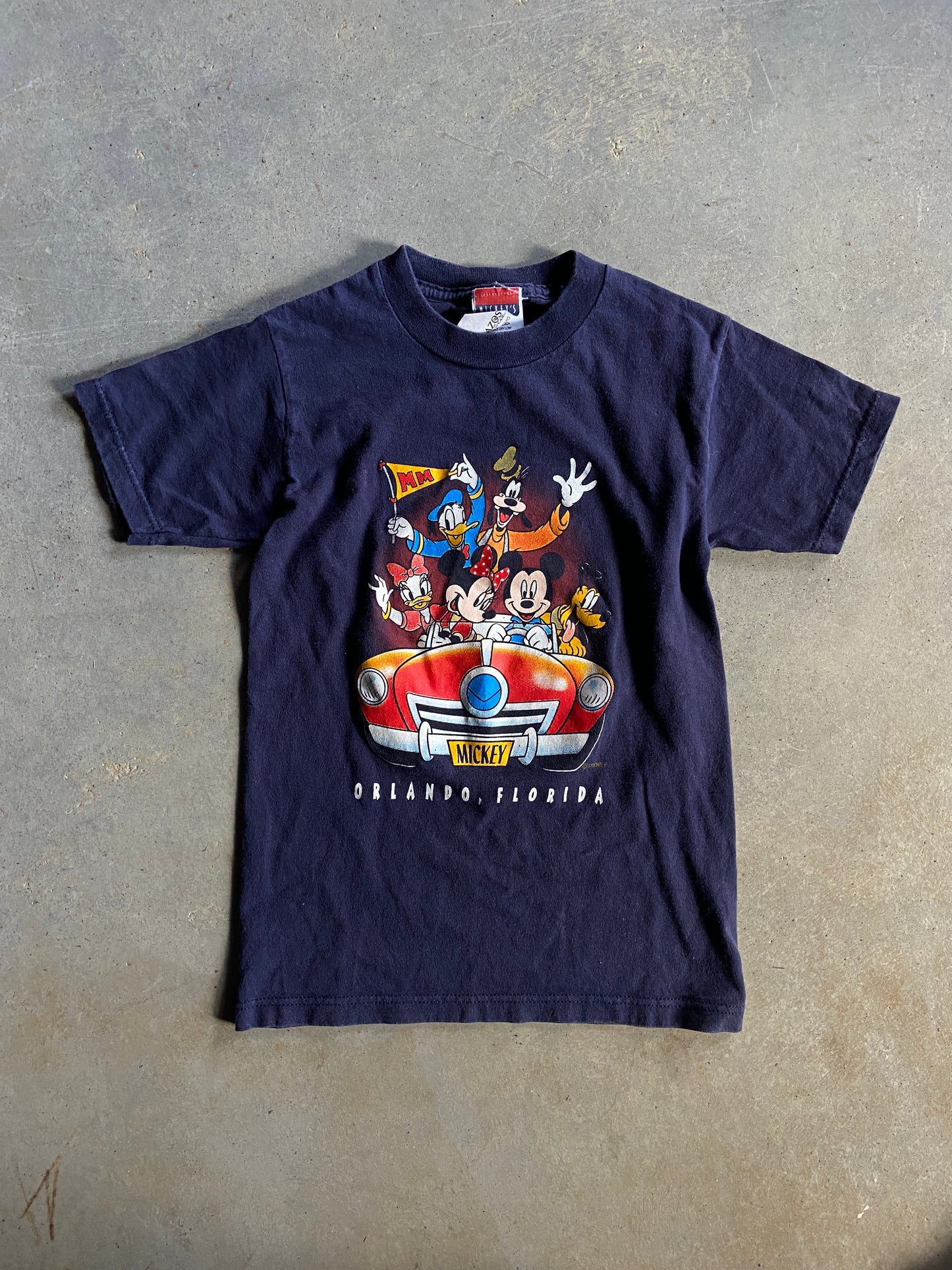 Vintage Kids Mickey Mouse And Friends Orlando Tee Sz YTH Small