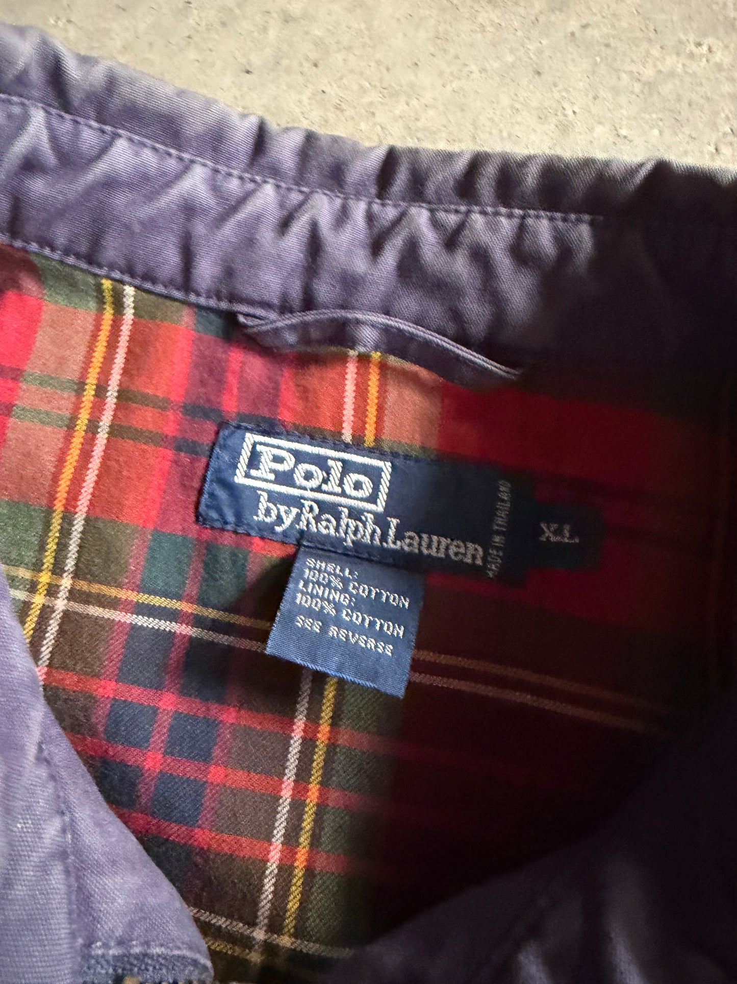 VTG Polo Ralph Lauren Harrington Navy Blue Jacket Sz XL