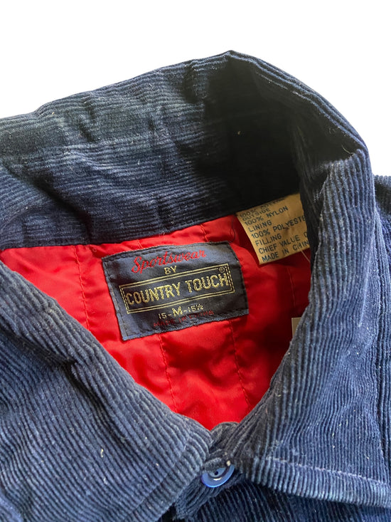 VTG Sportswear Country Touch Blue Flannel Button Up Shirt Sz M/L