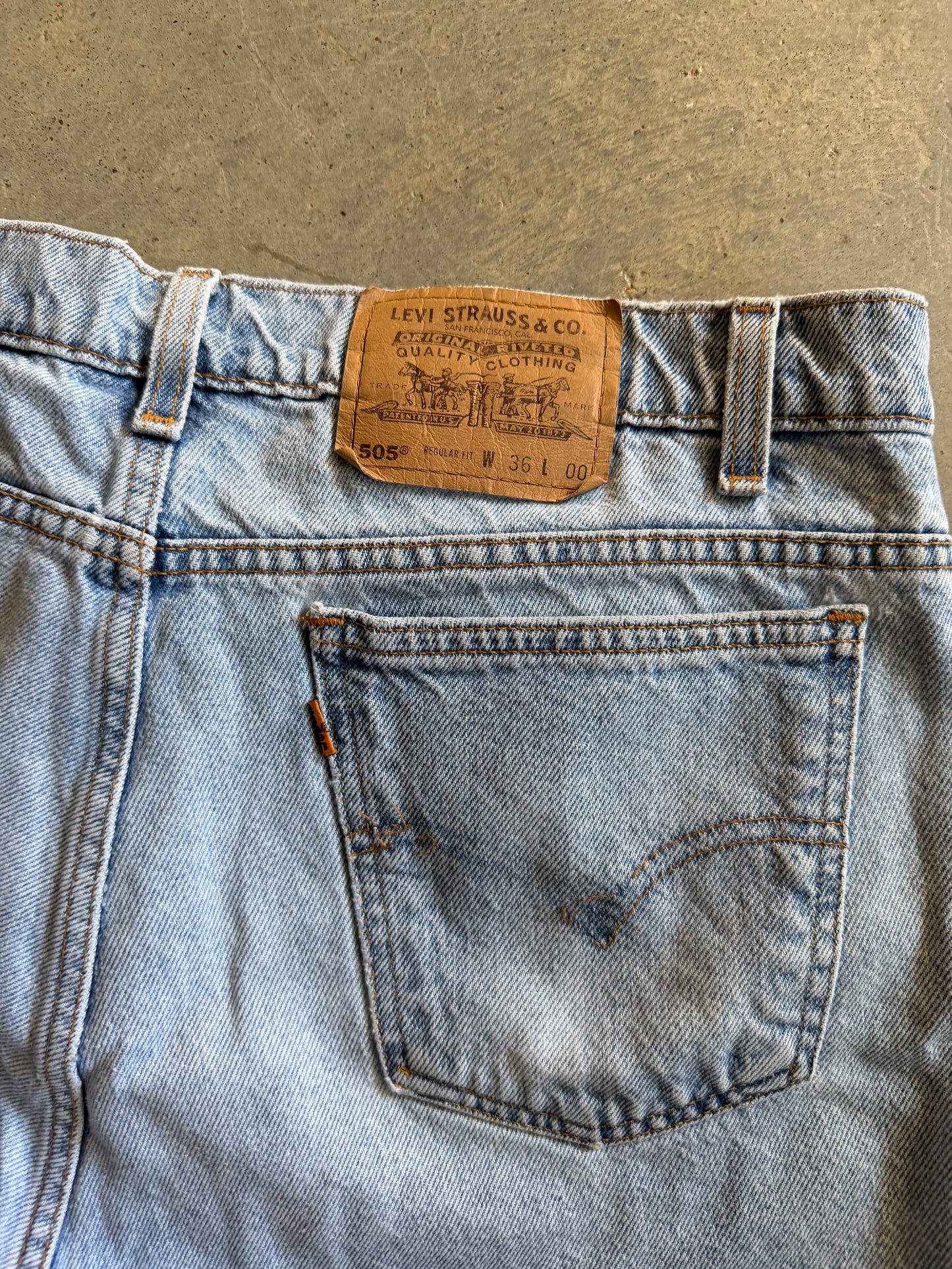 VTG Levis 505 Orange Tab Shorts Sz 36
