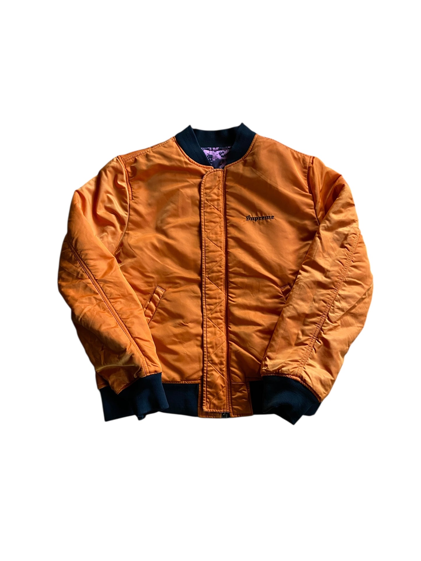 Supreme FW17  Pink Digi Camo  MA-1 Bomber Jacket Sz L