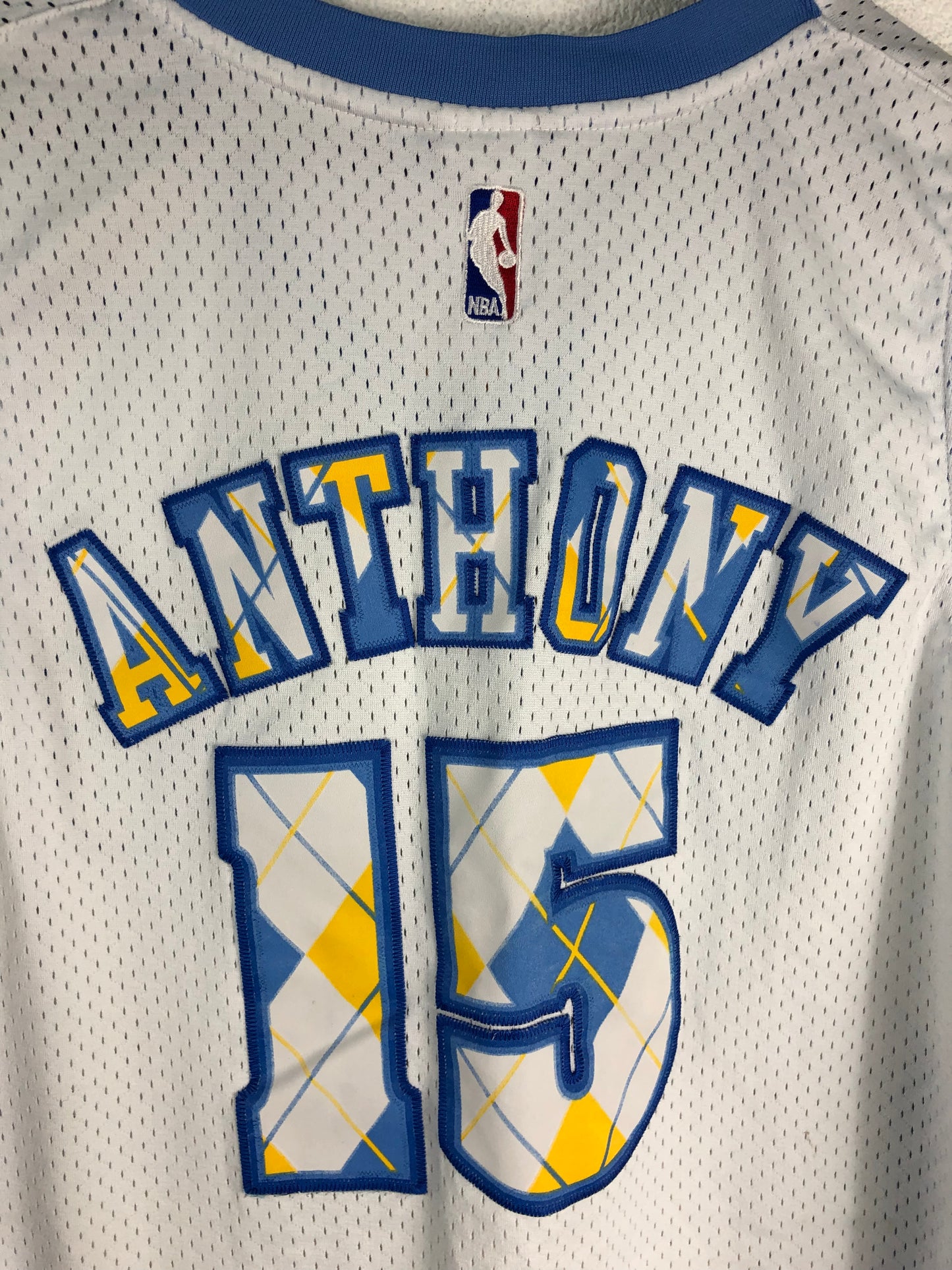 Load image into Gallery viewer, Y2k Reebok Carmelo Anthony Nuggets Jersey &amp;quot;Plaid&amp;quot; Sz XXL
