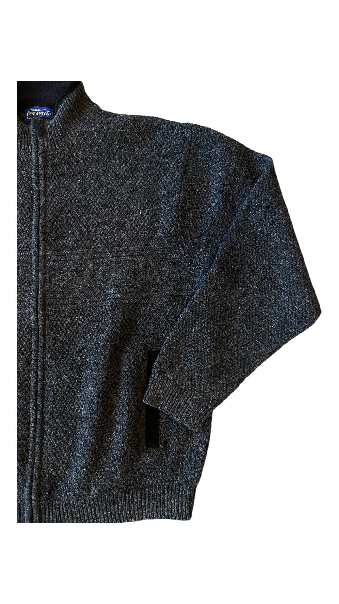 Pendleton Shetland Wool Zip Up Jacket Sz XL