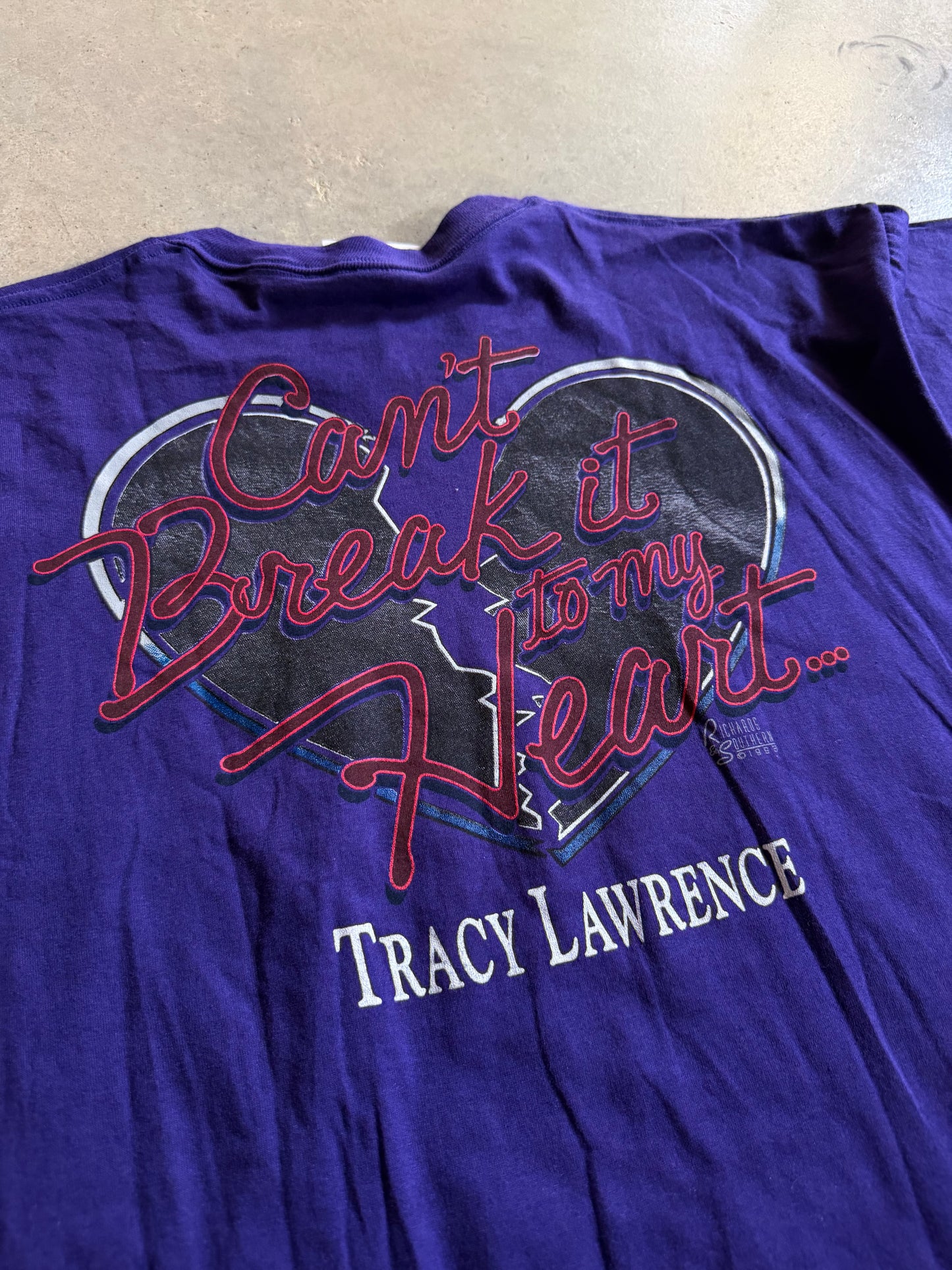 VTG 1993 Tracy Lawerence Break Heart Country Music Tour Tee Sz XL